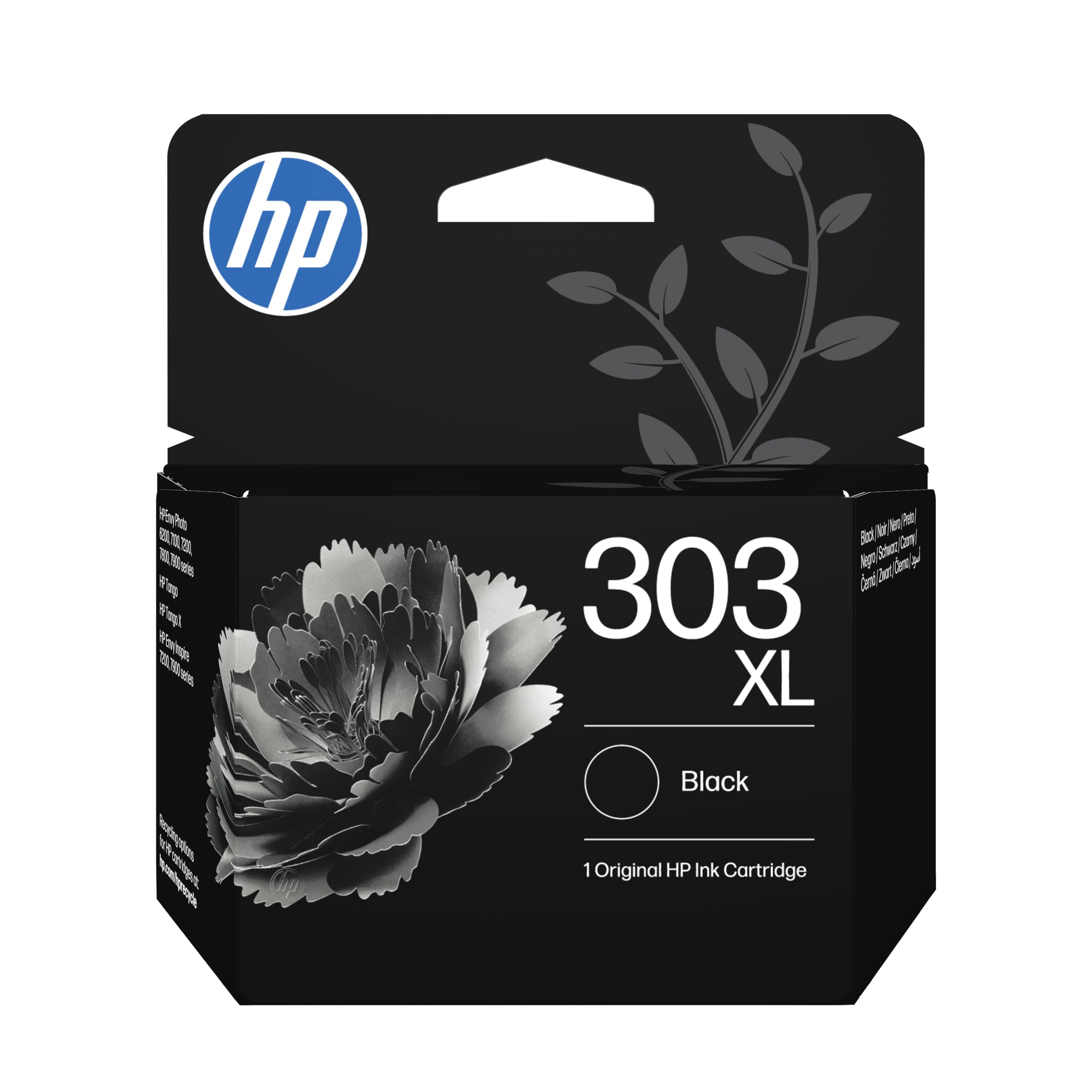 HP 303XL Schwarz Original Druckerpatrone mit hoher Reichweite (T6N04AE, HP ENVY 6200 All-in-One Fotodruckerserie, HP ENVY 7100 All-in-One Fotodruckerserie, HP ENVY 7800 All-in-One Fotodruckerserie, HP Tango 100, HP Tango X 110) 