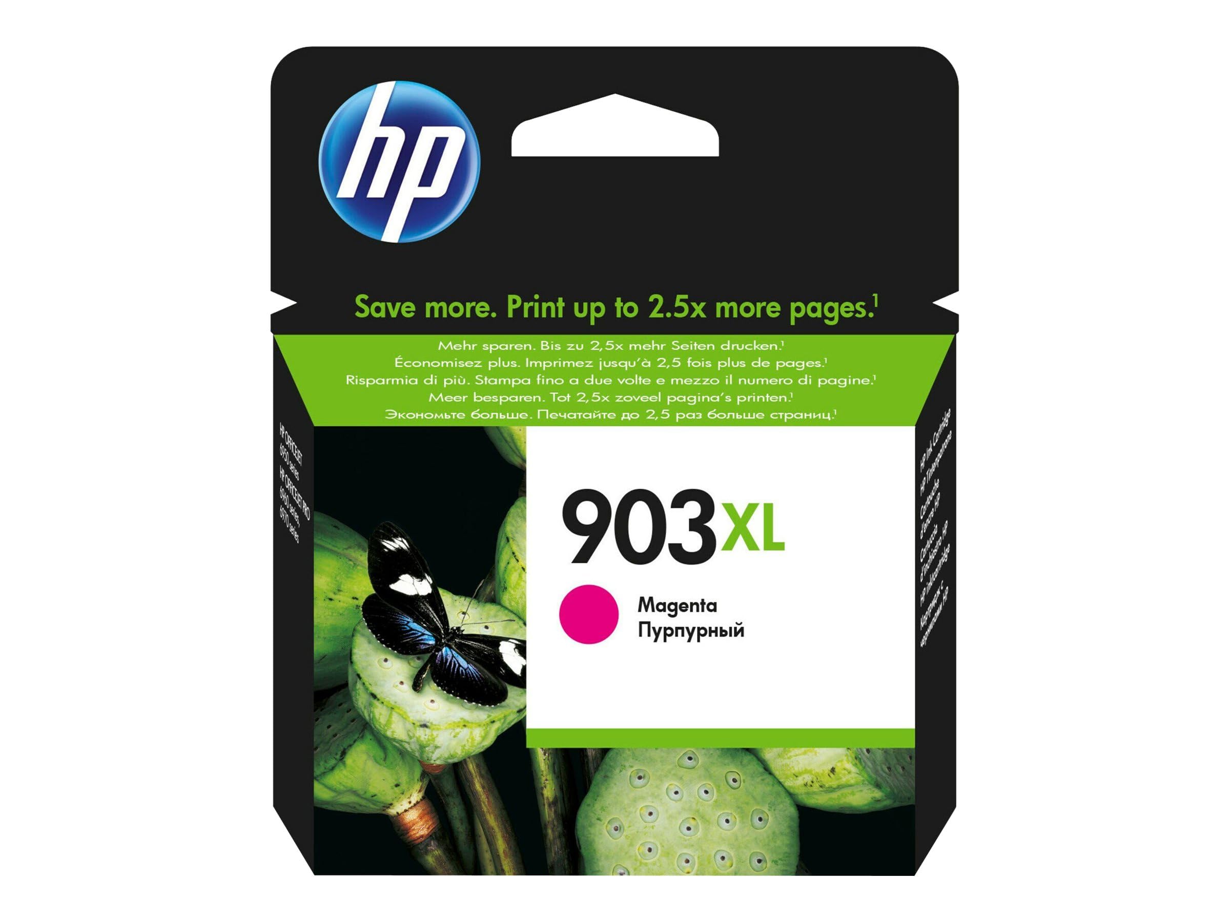 HP 903XL Magenta Original Tintenpatrone mit hoher Reichweite (T6M07AE, kompatibel mit HP OfficeJet Pro 6974 All-in-One-Drucker, HP OfficeJet 6950 All-in-One Druckerserie) 