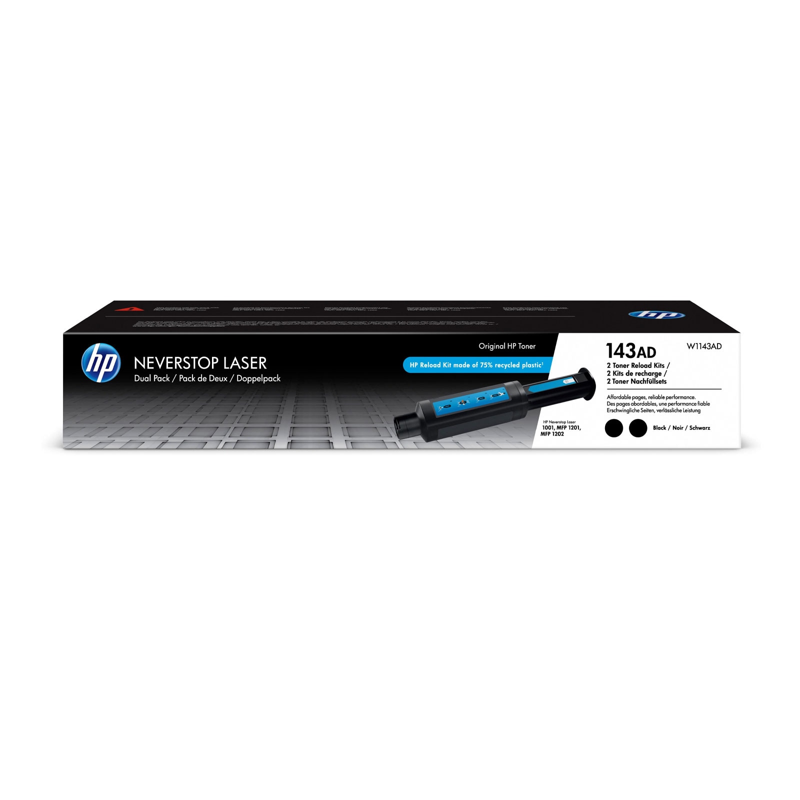 HP 1143AD Schwarz Original Neverstop 2x 