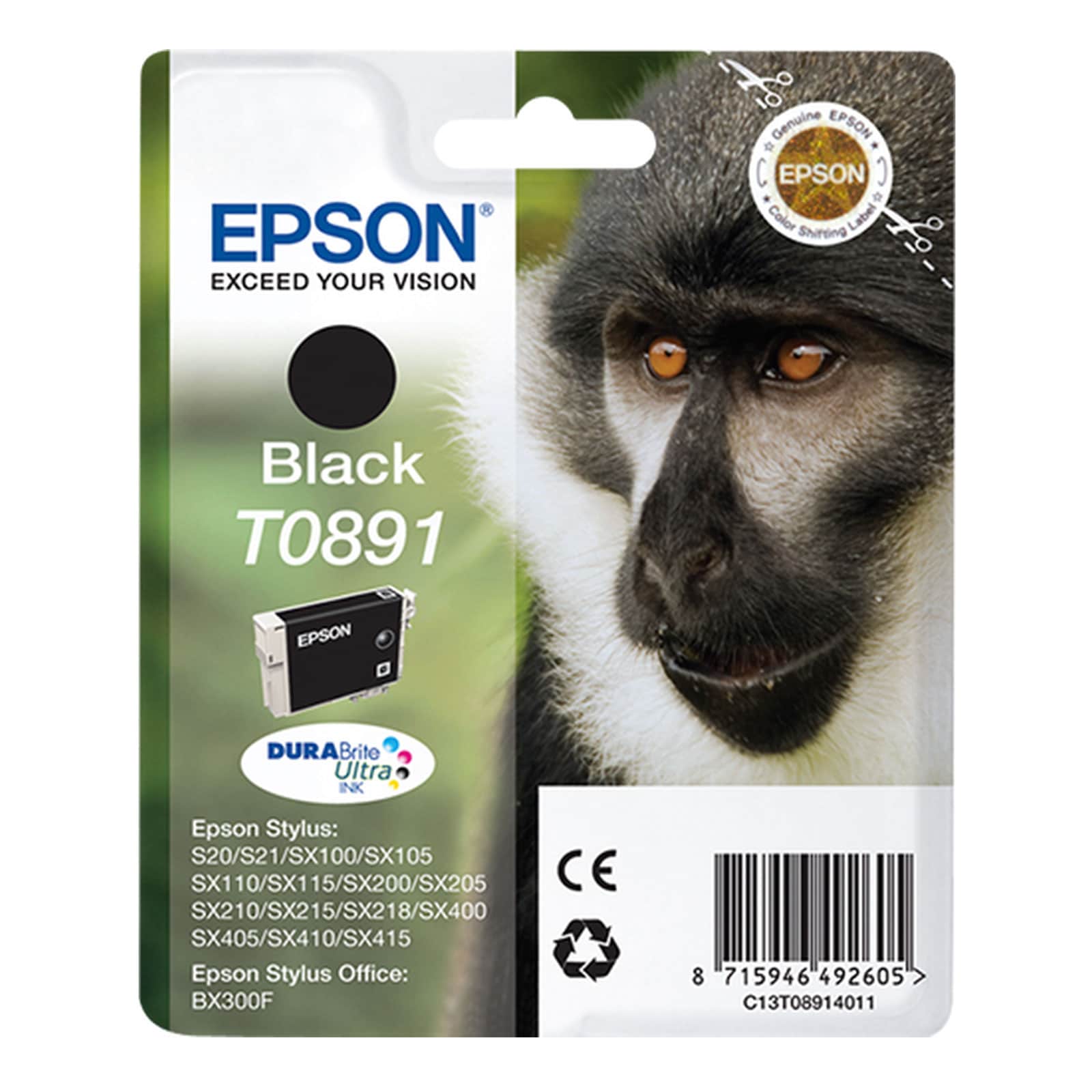 Epson C13T08914011 Affe Druckerpatrone Schwarz 
