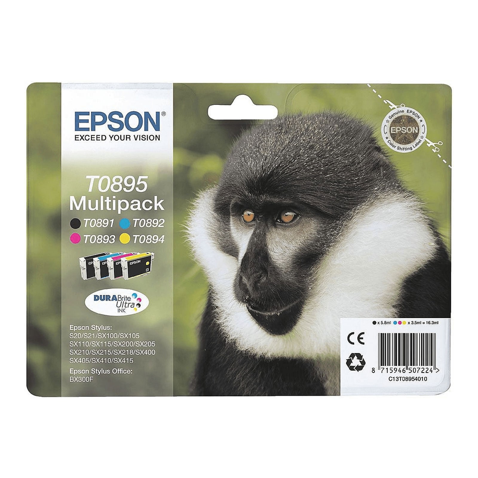 Epson C13T08954010 MultiPack C/M/Y/BK Druckerpatrone 
