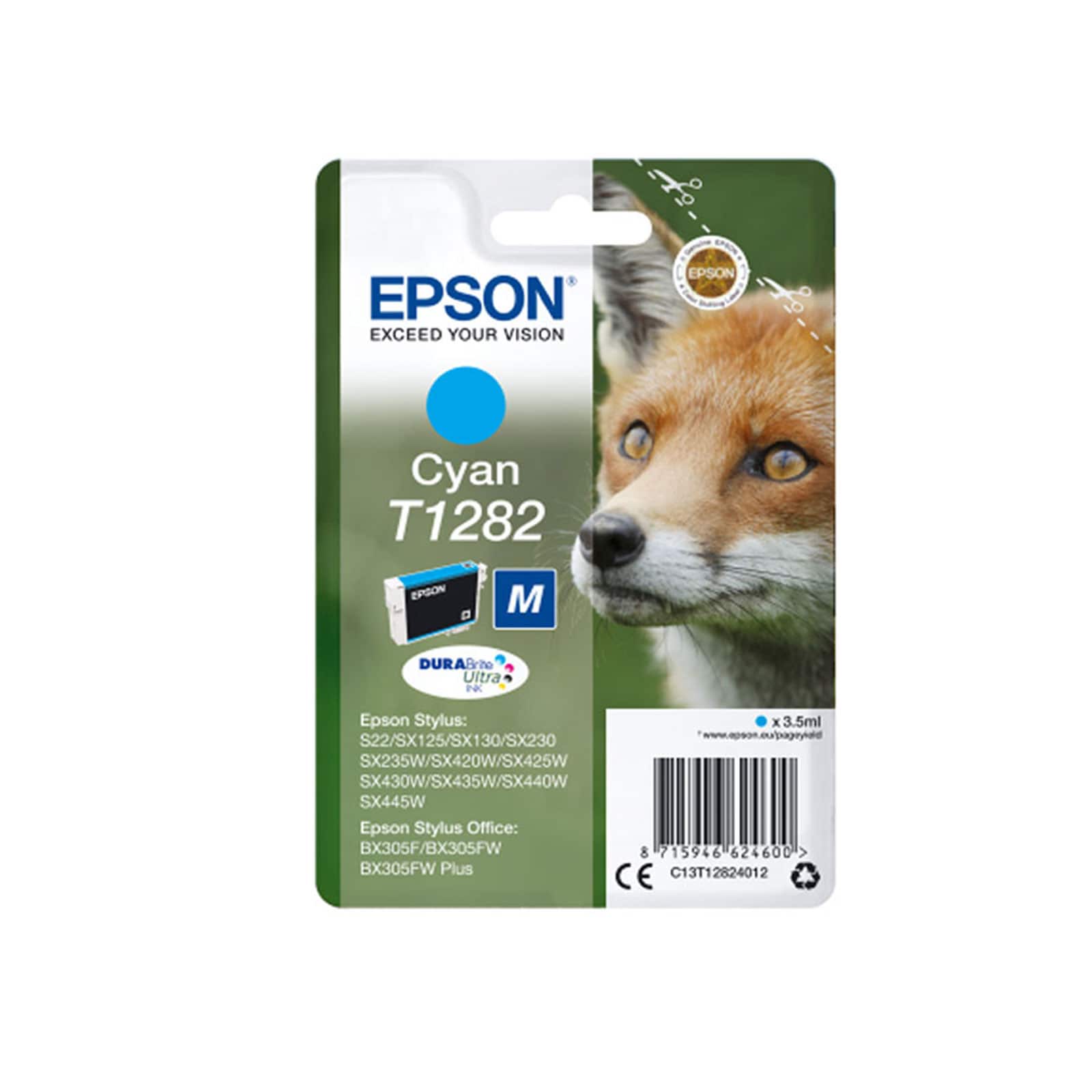Epson C13T12824012 Fuchs cyan Druckerpatrone 