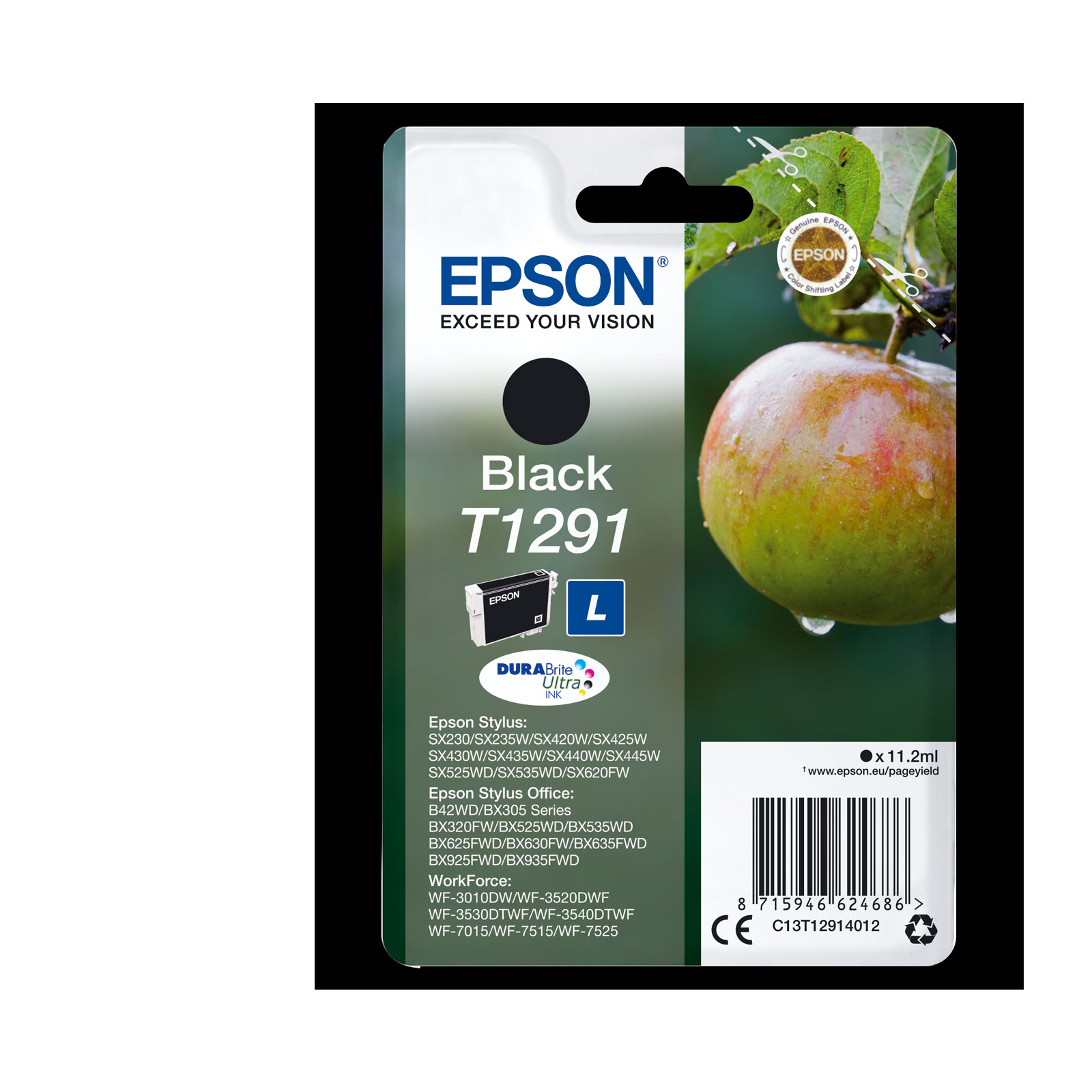 Epson C13TT12914012 Apfel schwarz Druckerpatrone 