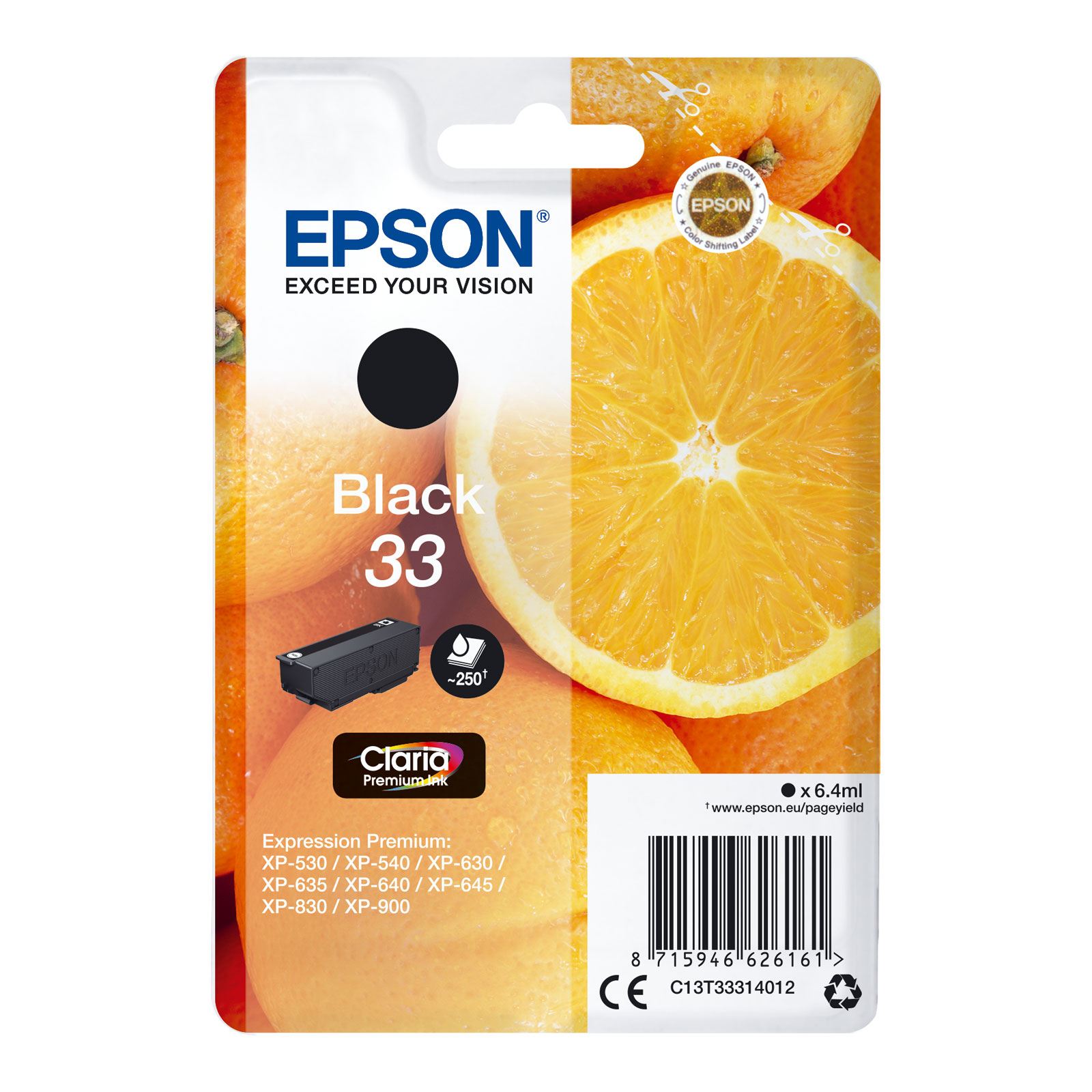 Epson C13T33314012 Orange schwarz Druckerpatrone 