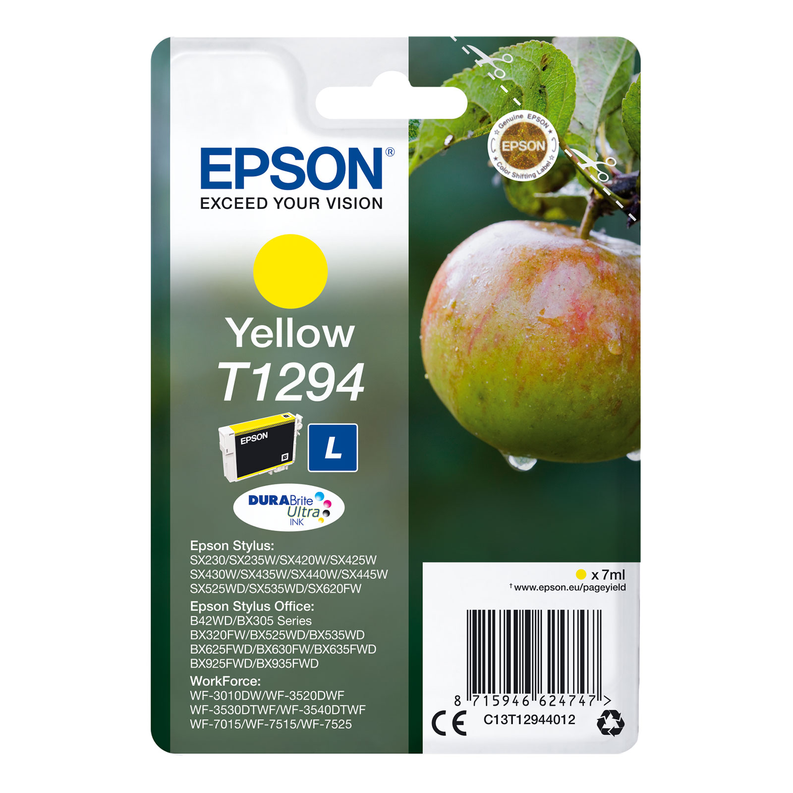 Epson C13T12944012 L Apfel Druckerpatrone Gelb 