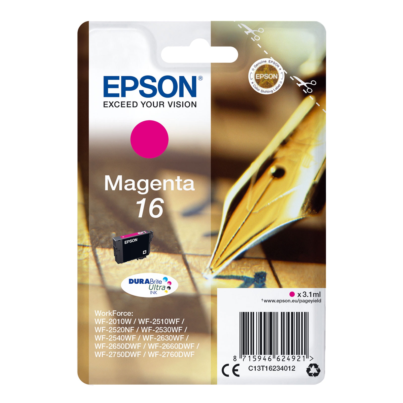 Epson C13T16234012 F&uuml;ller magenta Druckerpatrone 