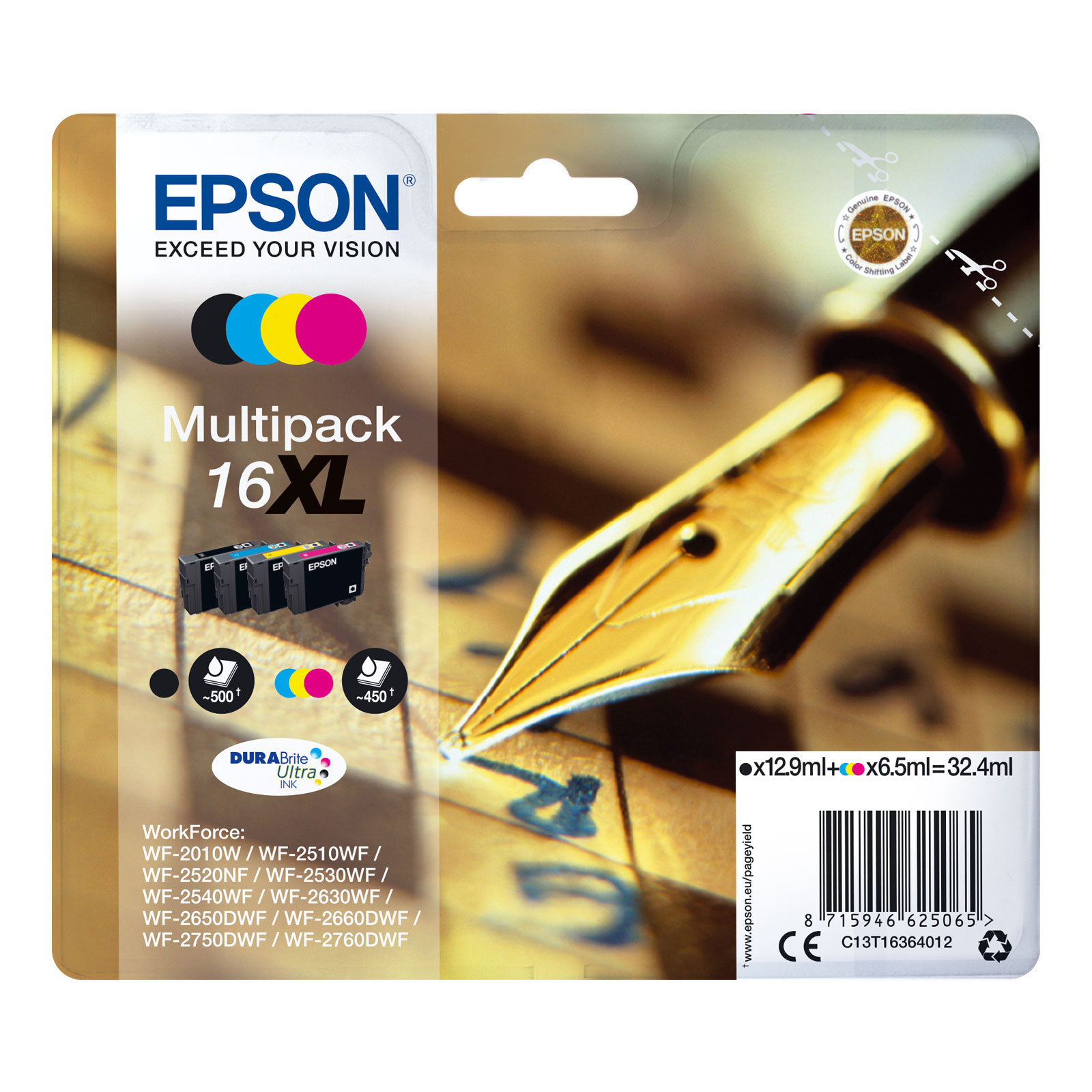 Epson C13T16364012 16XL F&uuml;ller MultiPack Druckerpatrone 