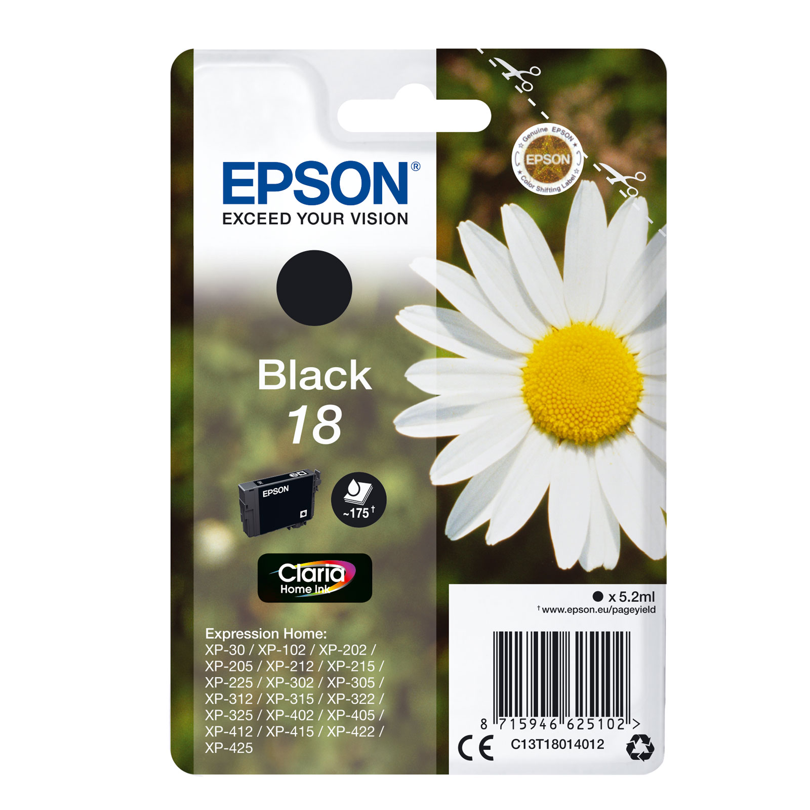 Epson C13T18014012 G&auml;nseblume black Druckerpatrone 