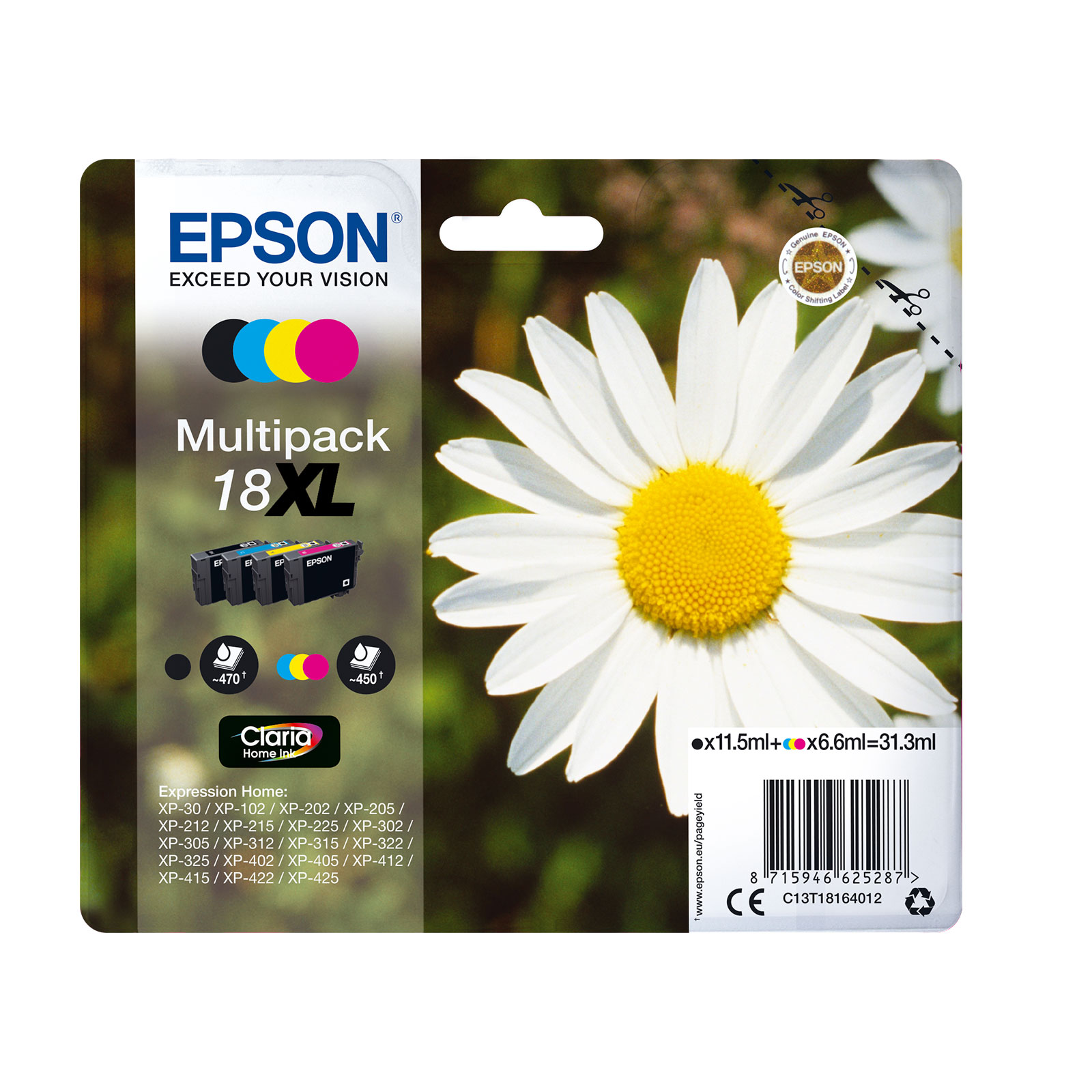 Epson C13T18164012 XL G&auml;nseblume MultiPack Druckerpatrone 