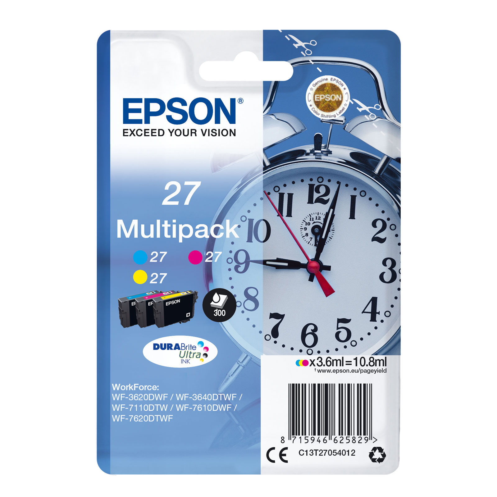 Epson T2705 Wecker Tripack C/M/Y Druckerpatrone 