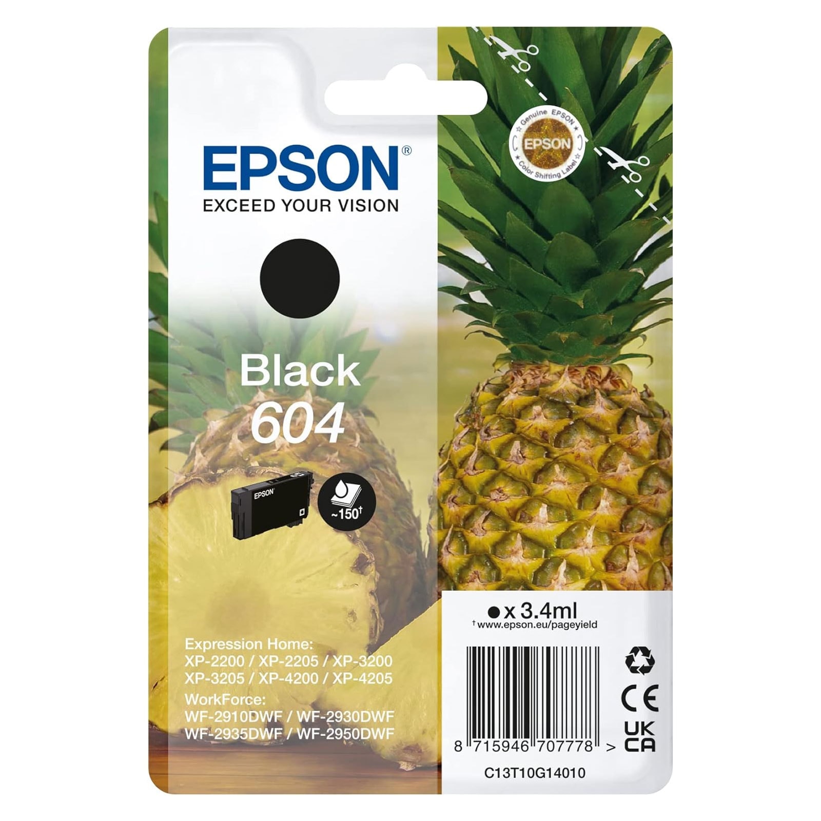 Epson C13T10G14010 604 Schwarz Ananas 