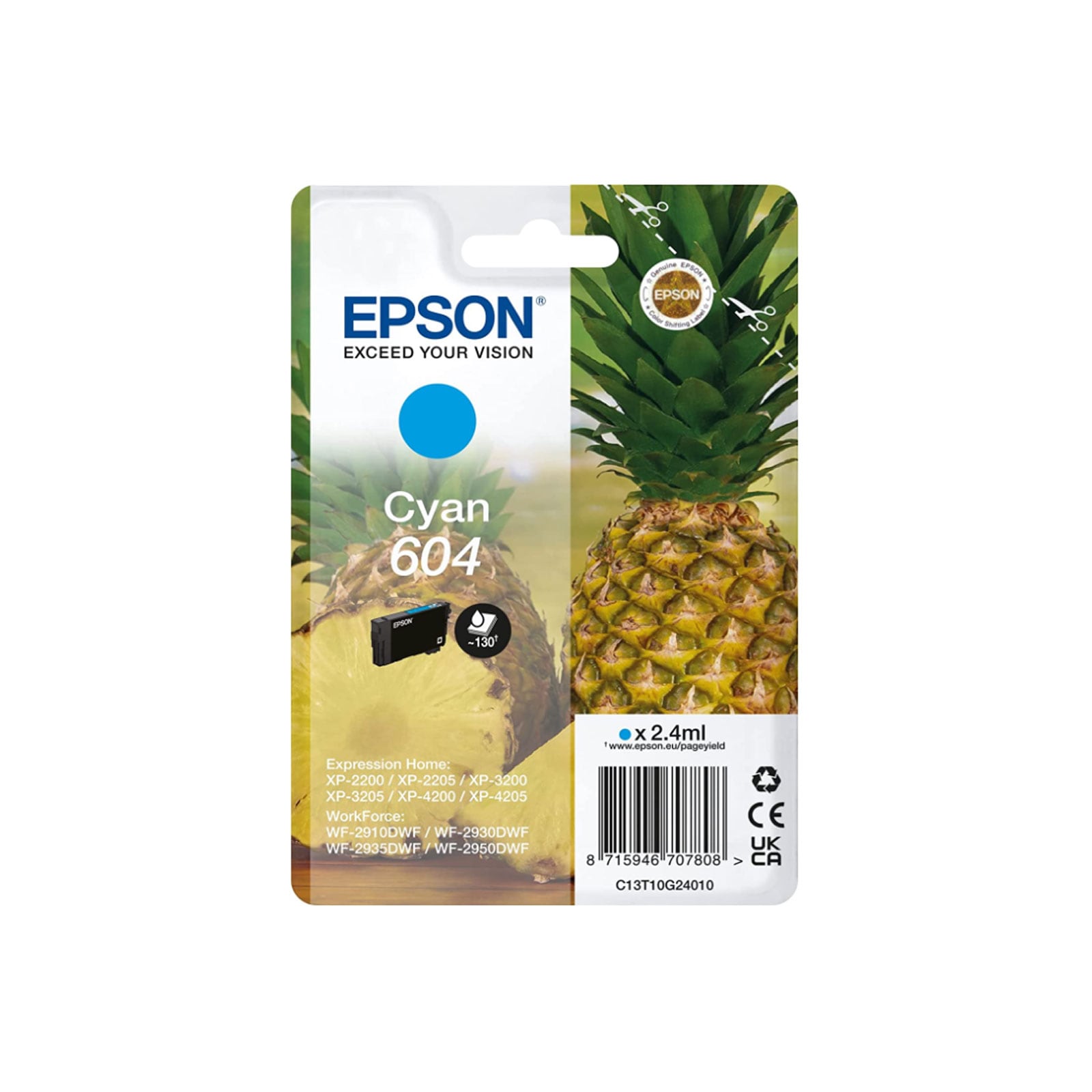 Epson 604 Ananas cyan Druckerpatrone 