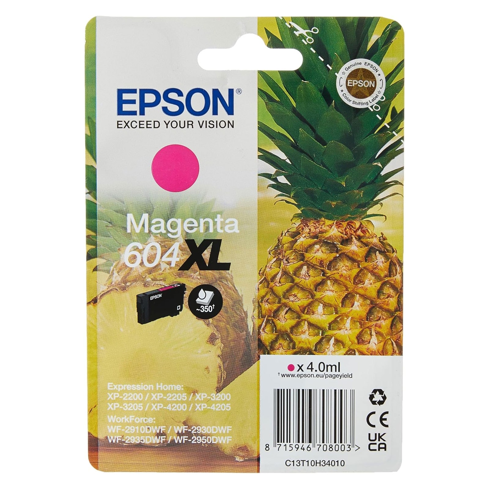 Epson C13T10H34010 604XL Magenta Ananas 