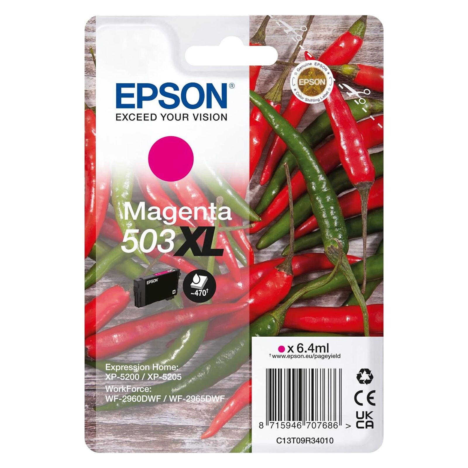 Epson 503XL Chillies magenta Druckerpatrone (C13T09R34010) 