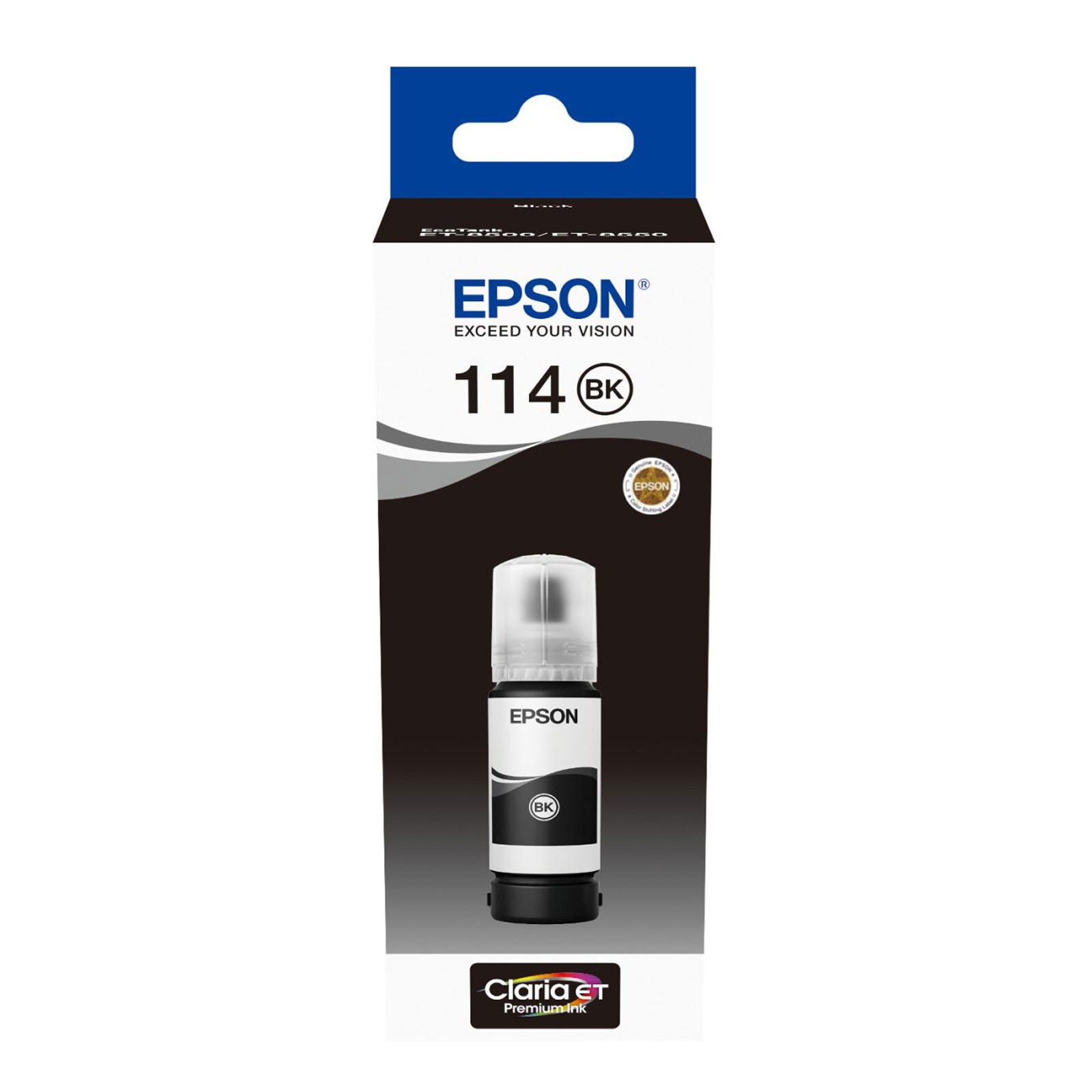 Epson 114 EcoTank Pigment Schwarz Tintenflasche C13T07A140 