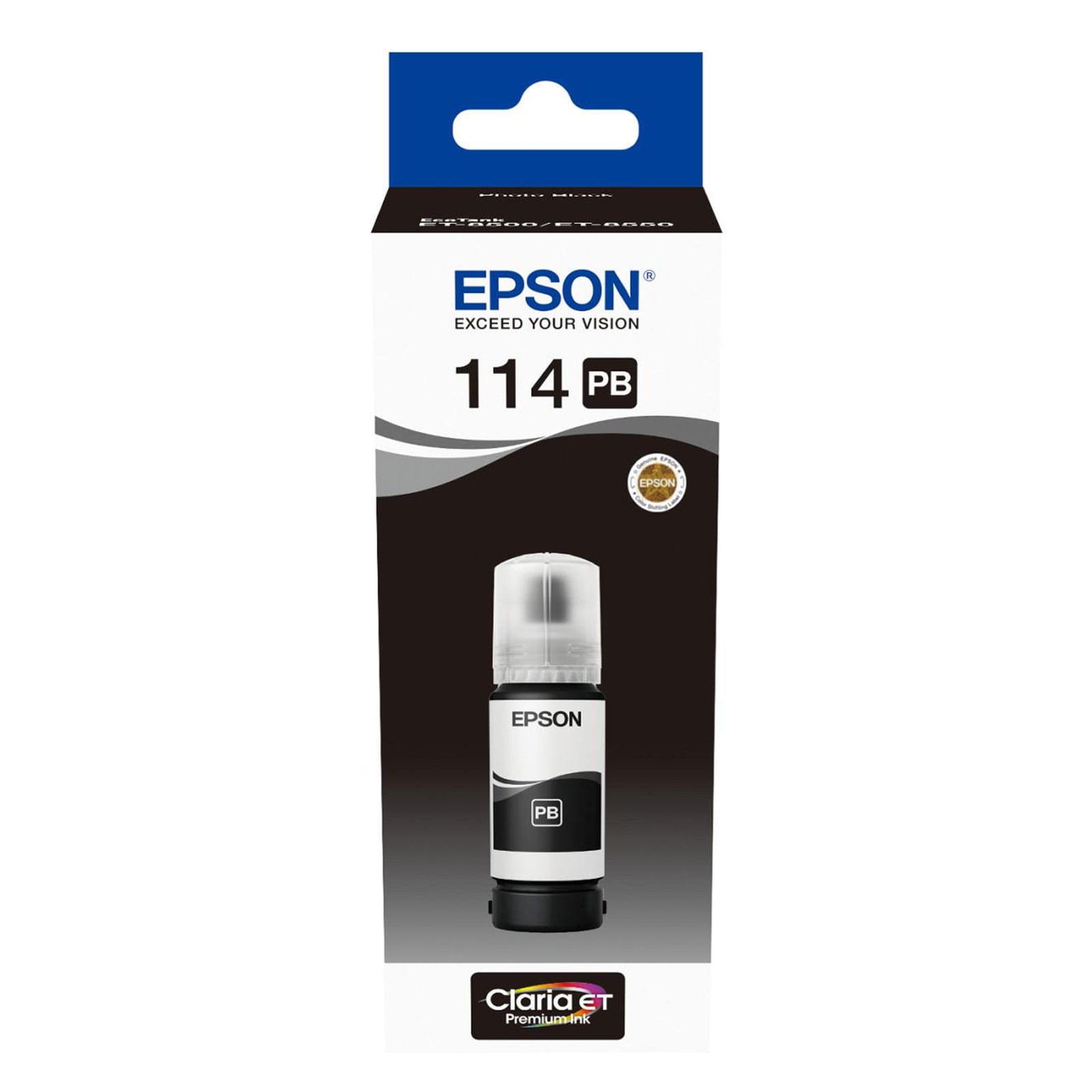 Epson 114 EcoTank Foto Schwarz Tintenflasche C13T07B140 