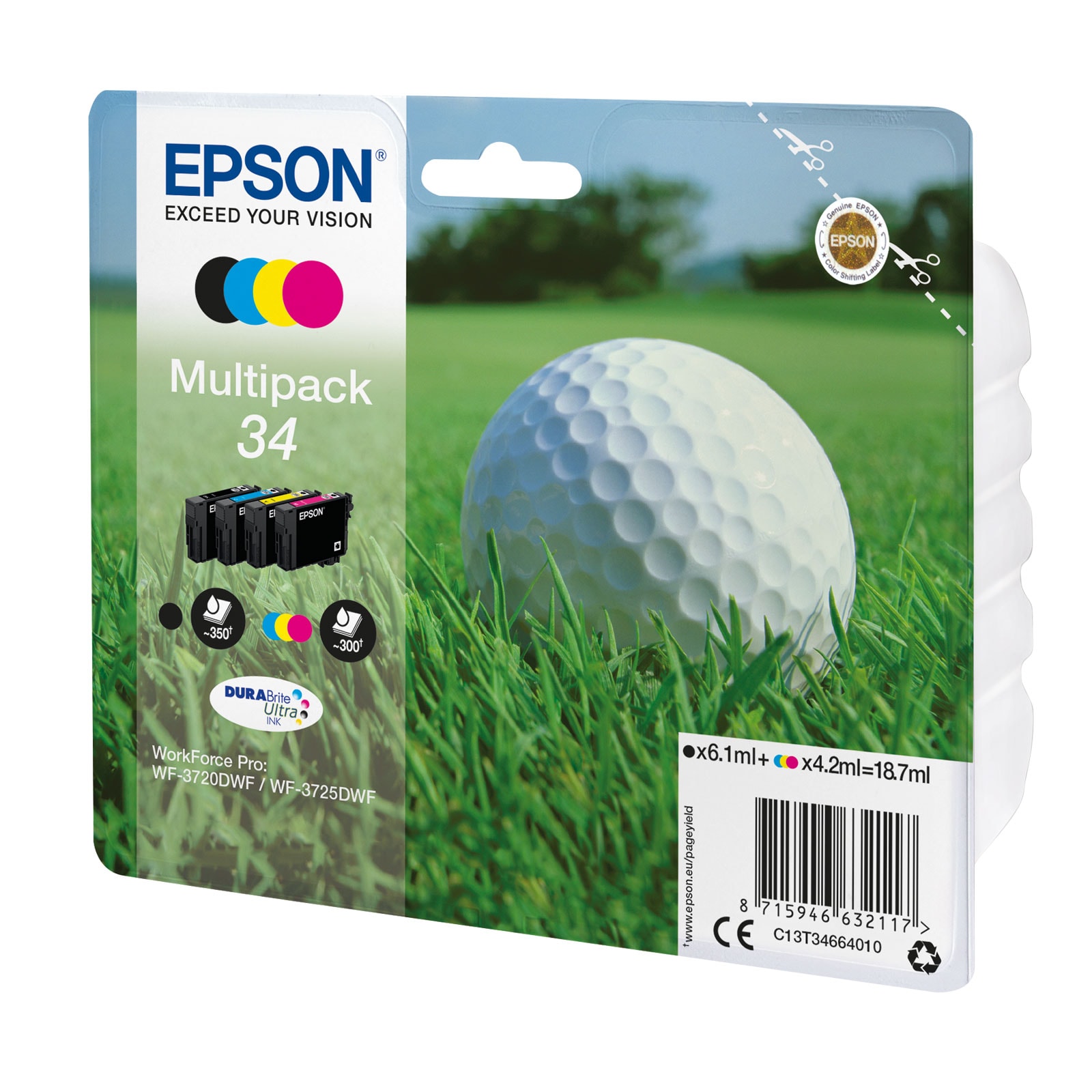Epson C13T34664010 Golfball Multipack Druckerpatrone 