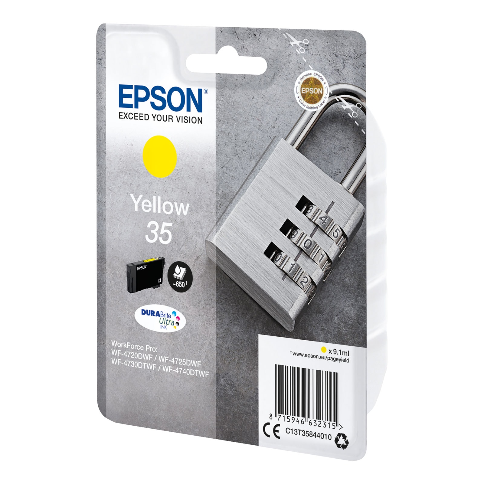 Epson C13T35844010 Schloss Druckerpatrone Gelb 