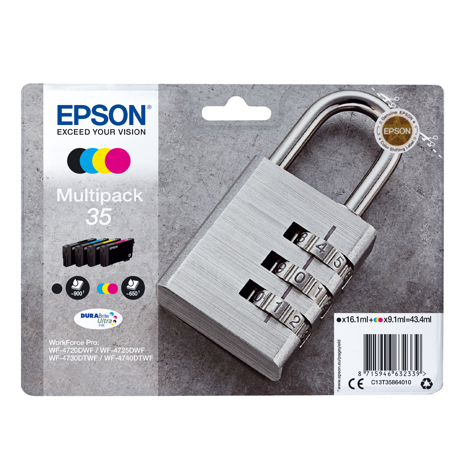 Epson C13T35864010 Schloss Multipack Druckerpatrone 