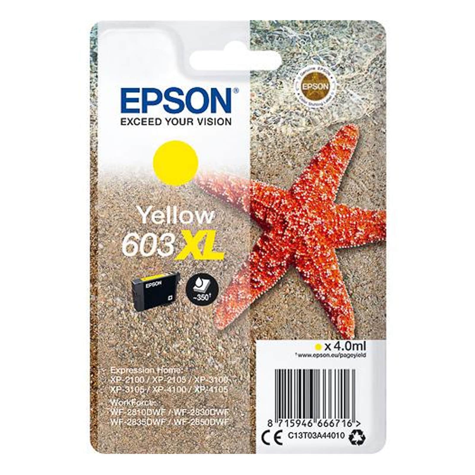 Epson C13T03A44010 Singlepack 603XL Original Tinte "Seestern" Yellow 