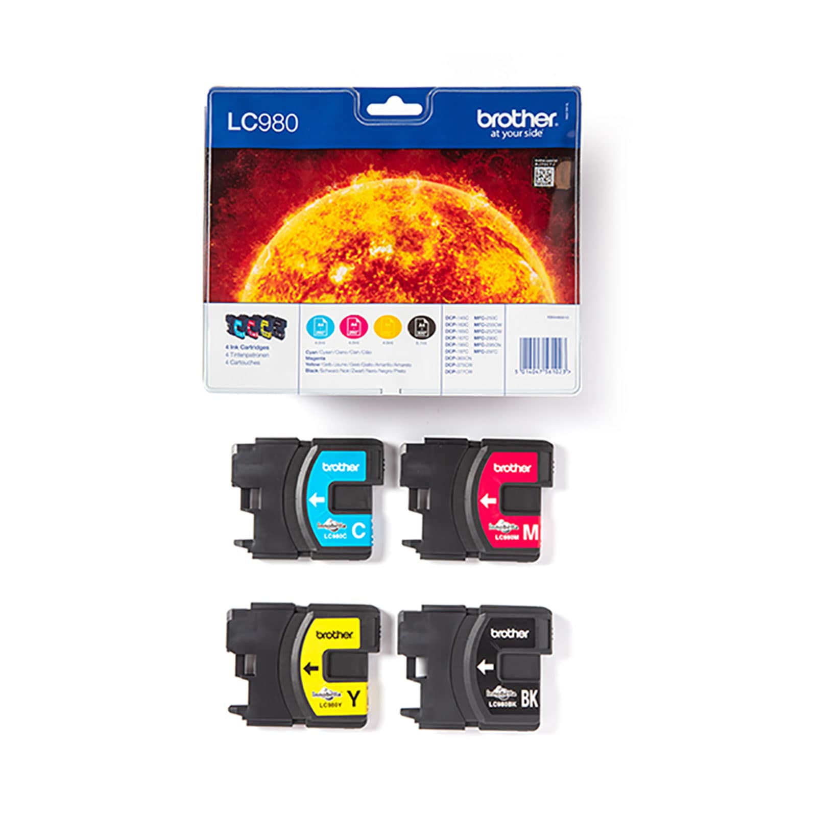 Brother LC980 Value Pack Druckerpatronen-Paket Cyan/Magenta/Gelb/Schwarz 