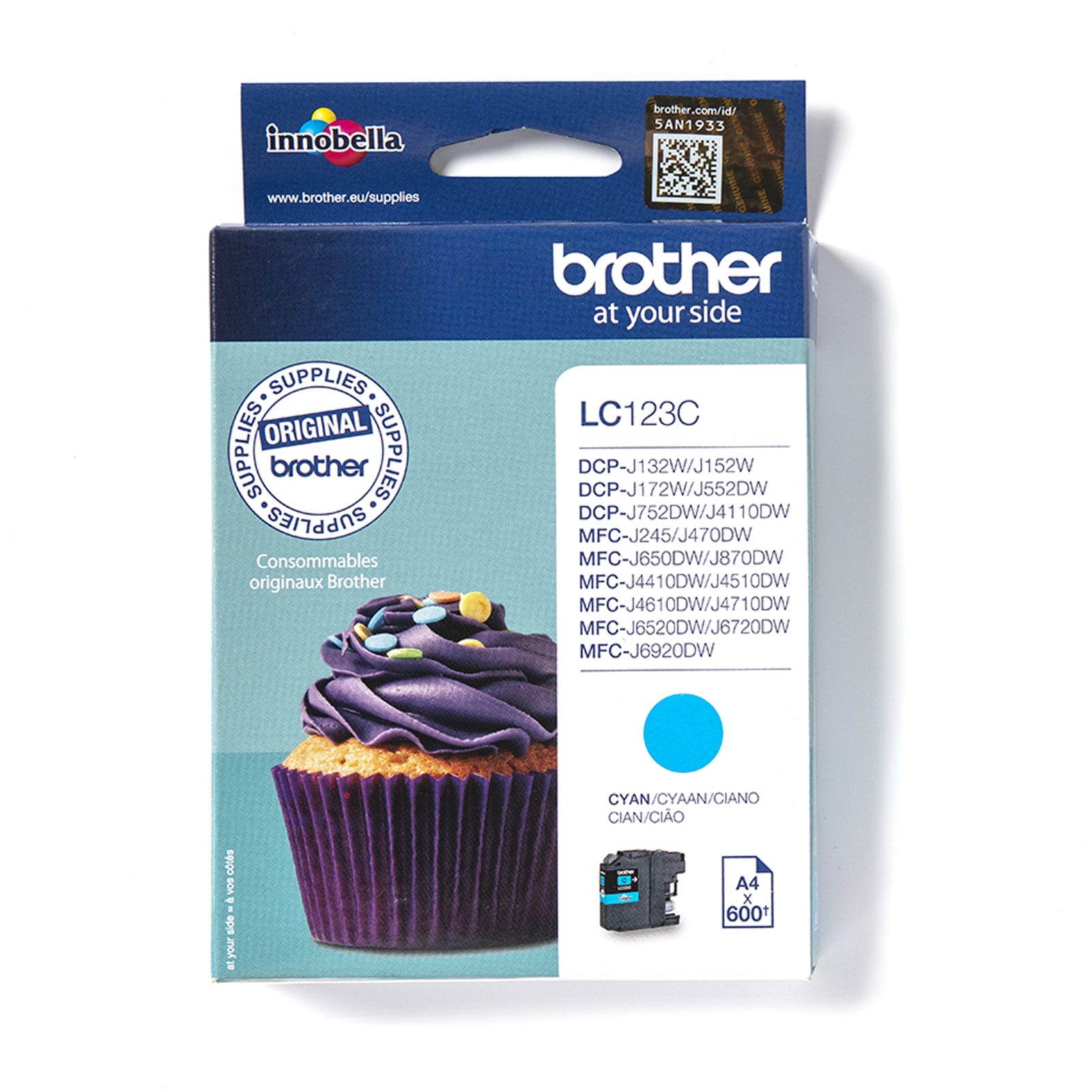 Brother LC123C Tinte f&uuml;r MFCJ4510DW C 