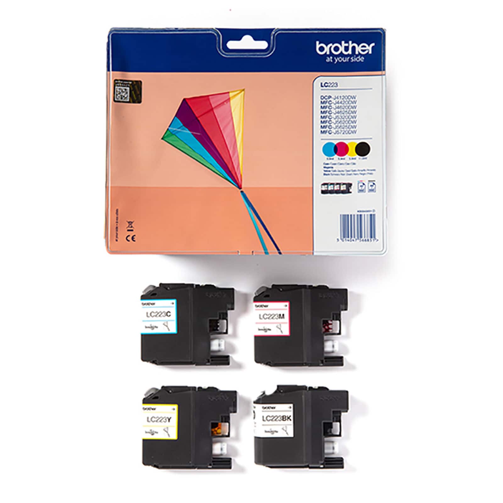 Brother LC223 Value Pack Druckerpatronen-Paket Cyan/Magenta/Gelb/Schwarz 