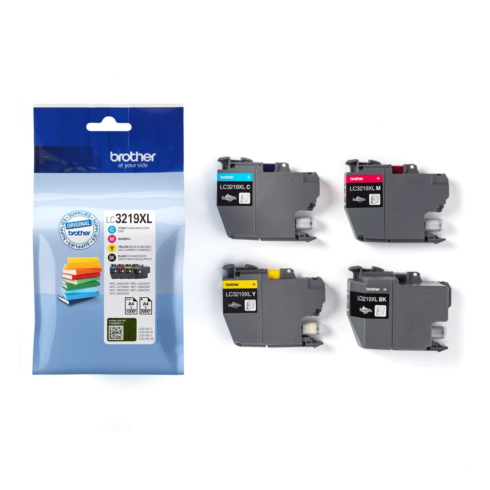 Brother LC3219XL Value Pack Druckerpatronen-Paket Cyan/Magenta/Gelb/Schwarz 