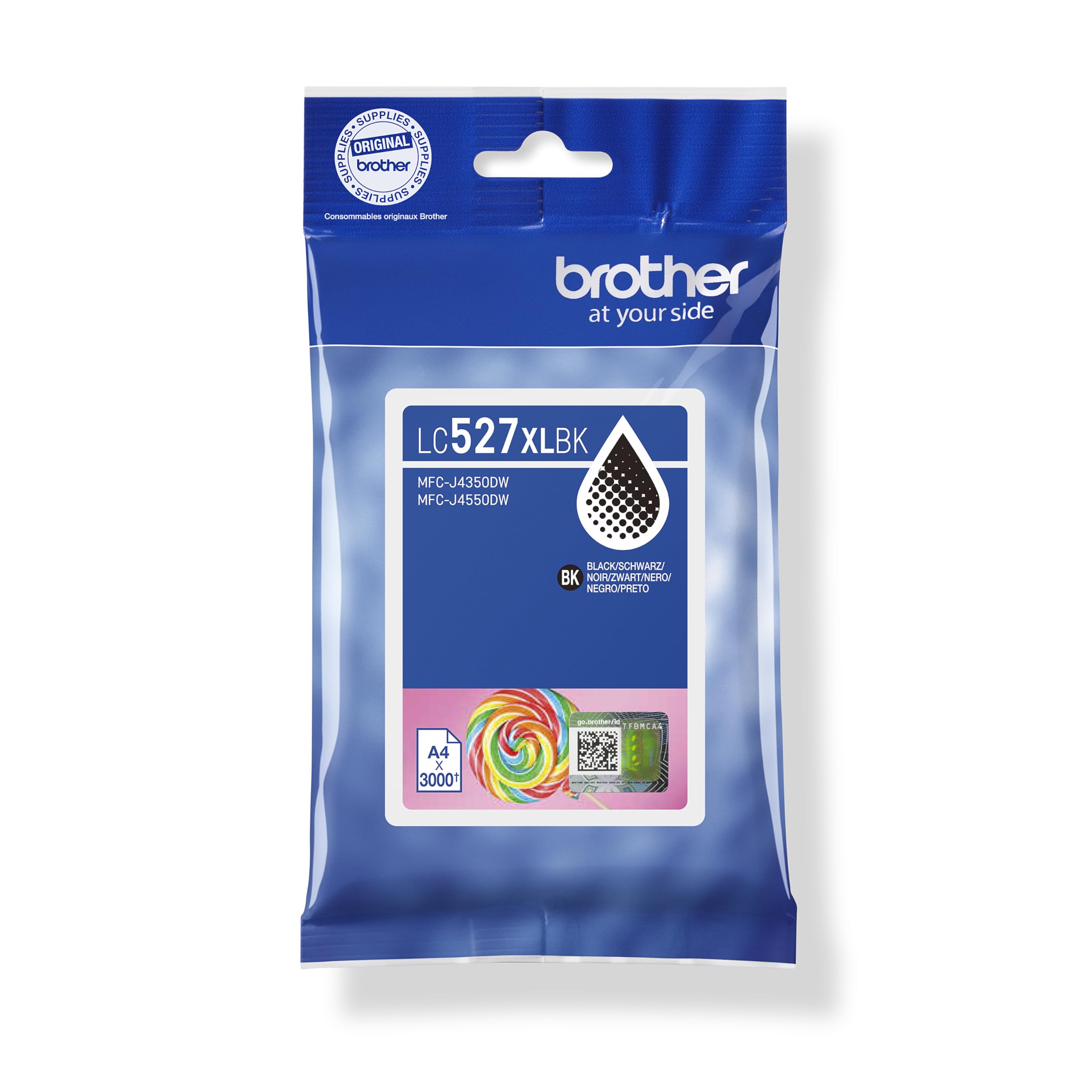 BROTHER LC527XLBK Druckerpatrone, Schwarz (Kompatibel mit MFC-J4350DW, MFC-J4550DW) 