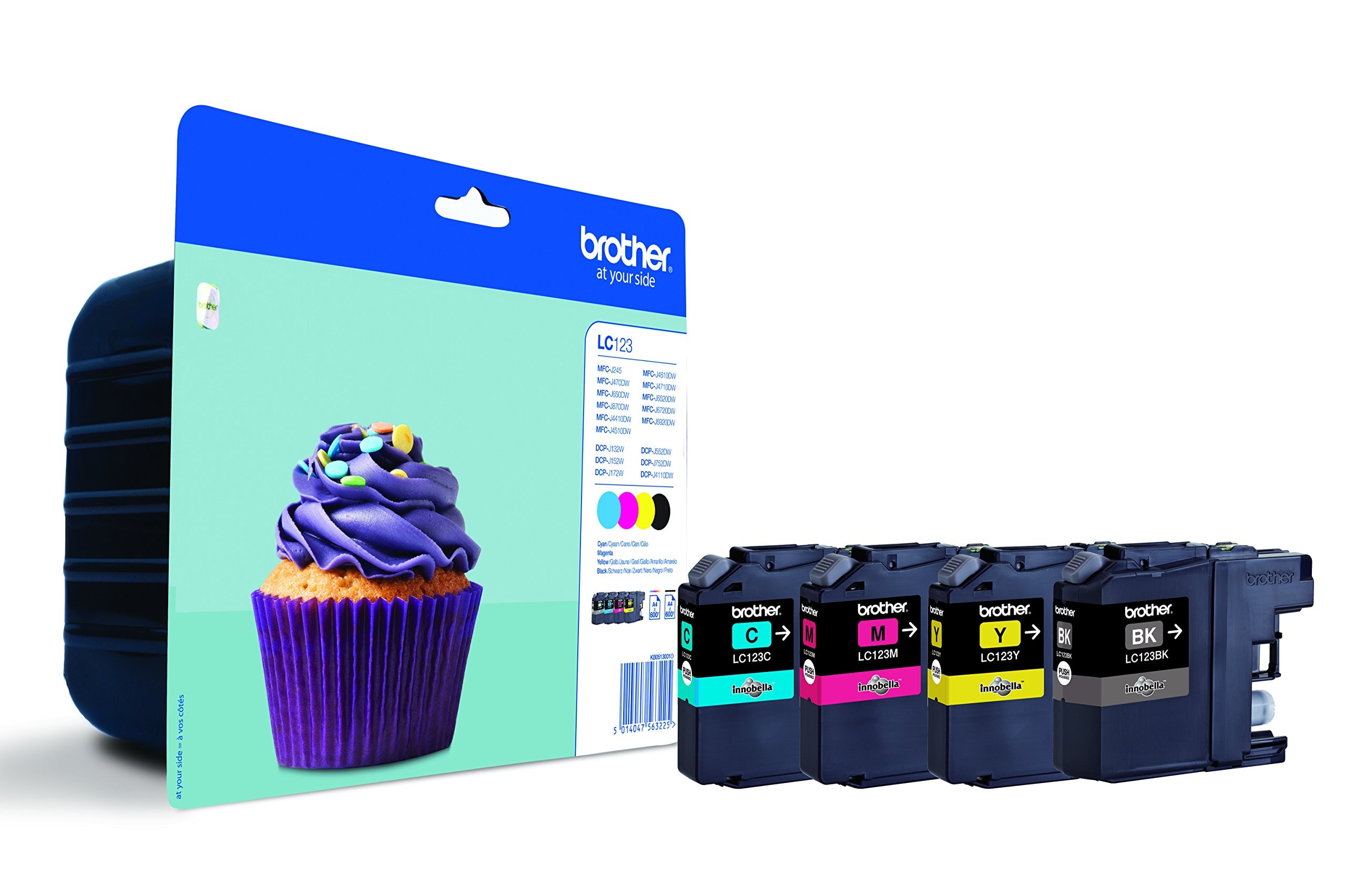 BROTHER LC-123VALBP Druckerpatrone 4 St&uuml;ck, Original, Schwarz, Cyan, Magenta, Gelb 