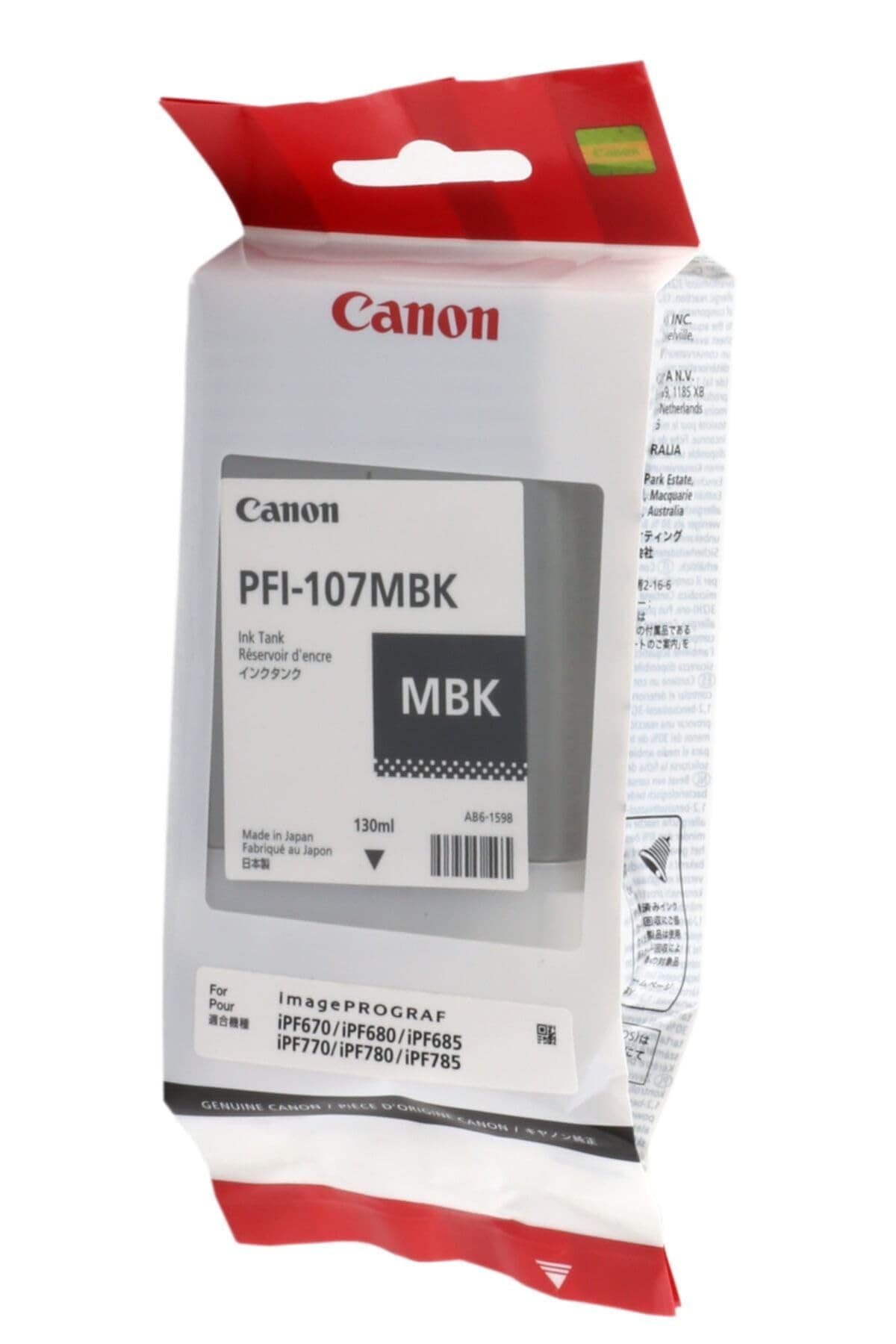 CANON PFI-107Y, Schwarz Druckerpatrone (Passend f&uuml;r Drucker iPF670, 680, 685, 770, 780 und 785) 