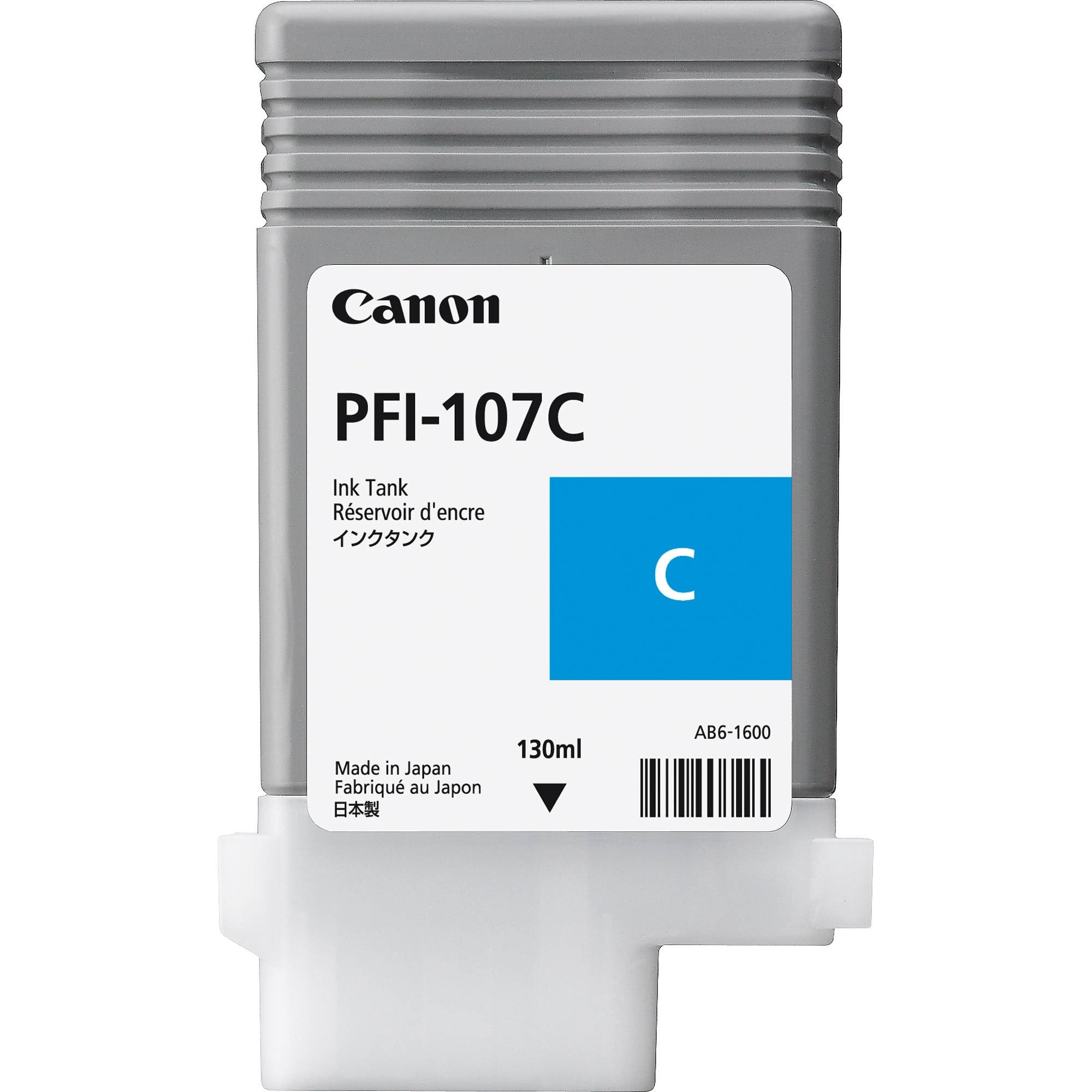 CANON PFI-107Y, Cyan Druckerpatrone (Passend f&uuml;r Drucker iPF670, 680, 685, 770, 780 und 785) 
