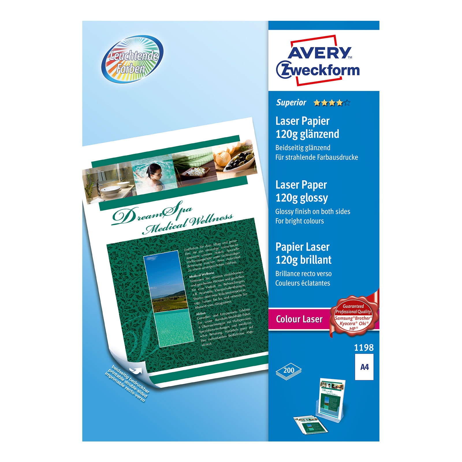 Avery Zweckform 1198 Superior Colour Druckerpapier 