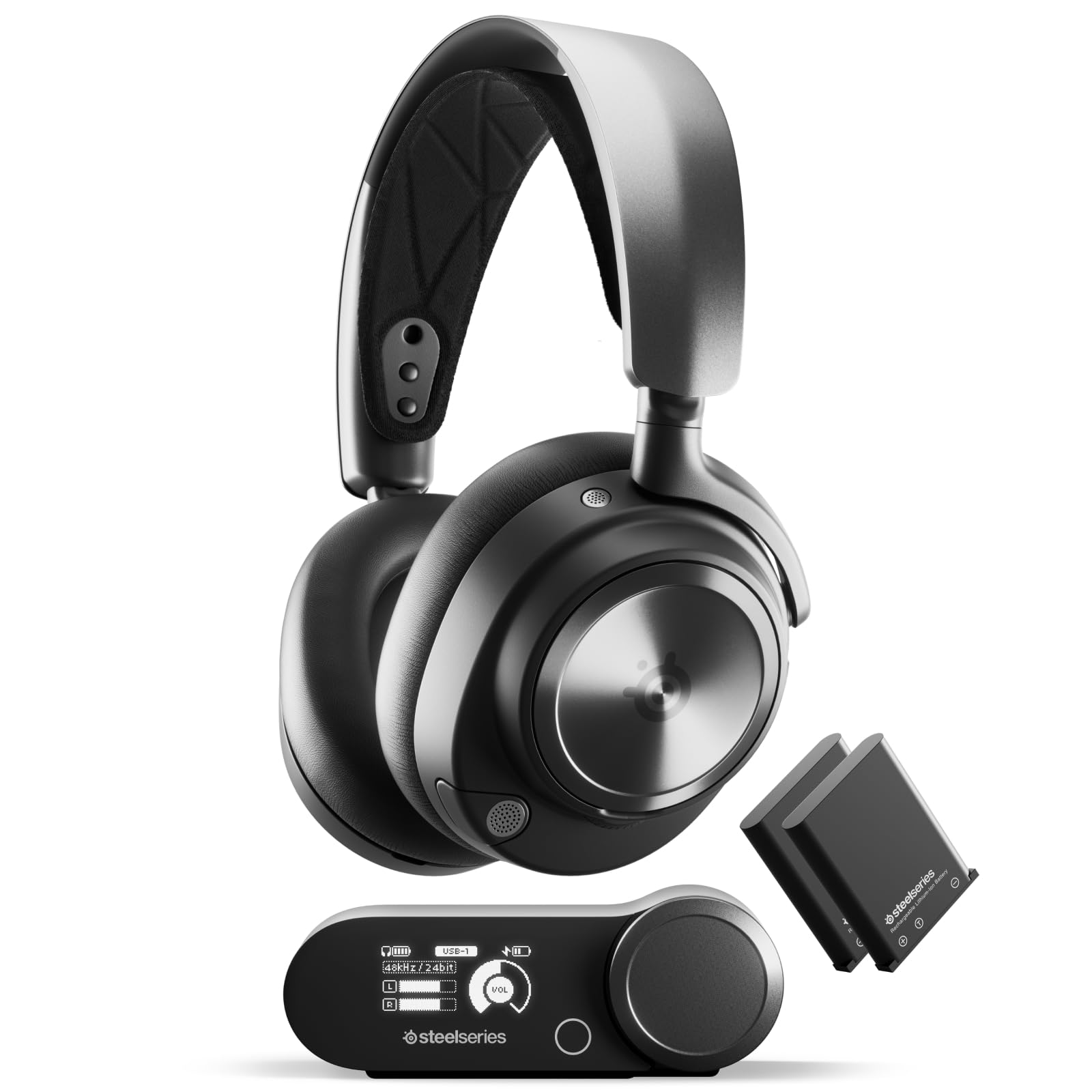 Steelseries Arctis Nova Pro Wireless f&uuml;r Playstation & PC (PlayStation, PC, Mac, Switch, VR, Bluetooth, 2,4 GHz) 