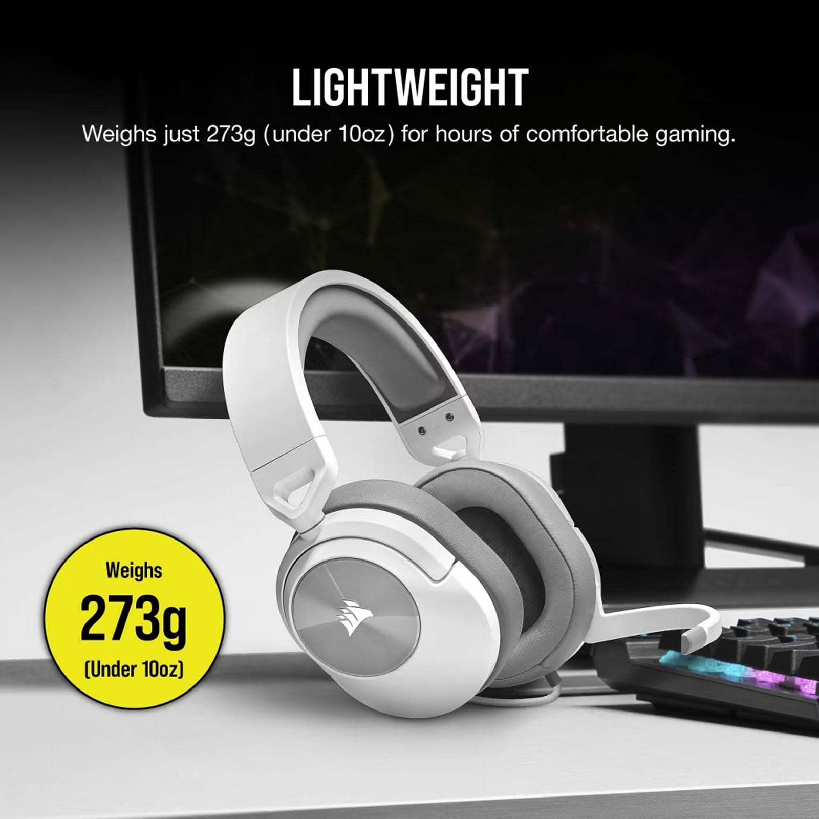 CORSAIR HS55 Stereo White Headset 