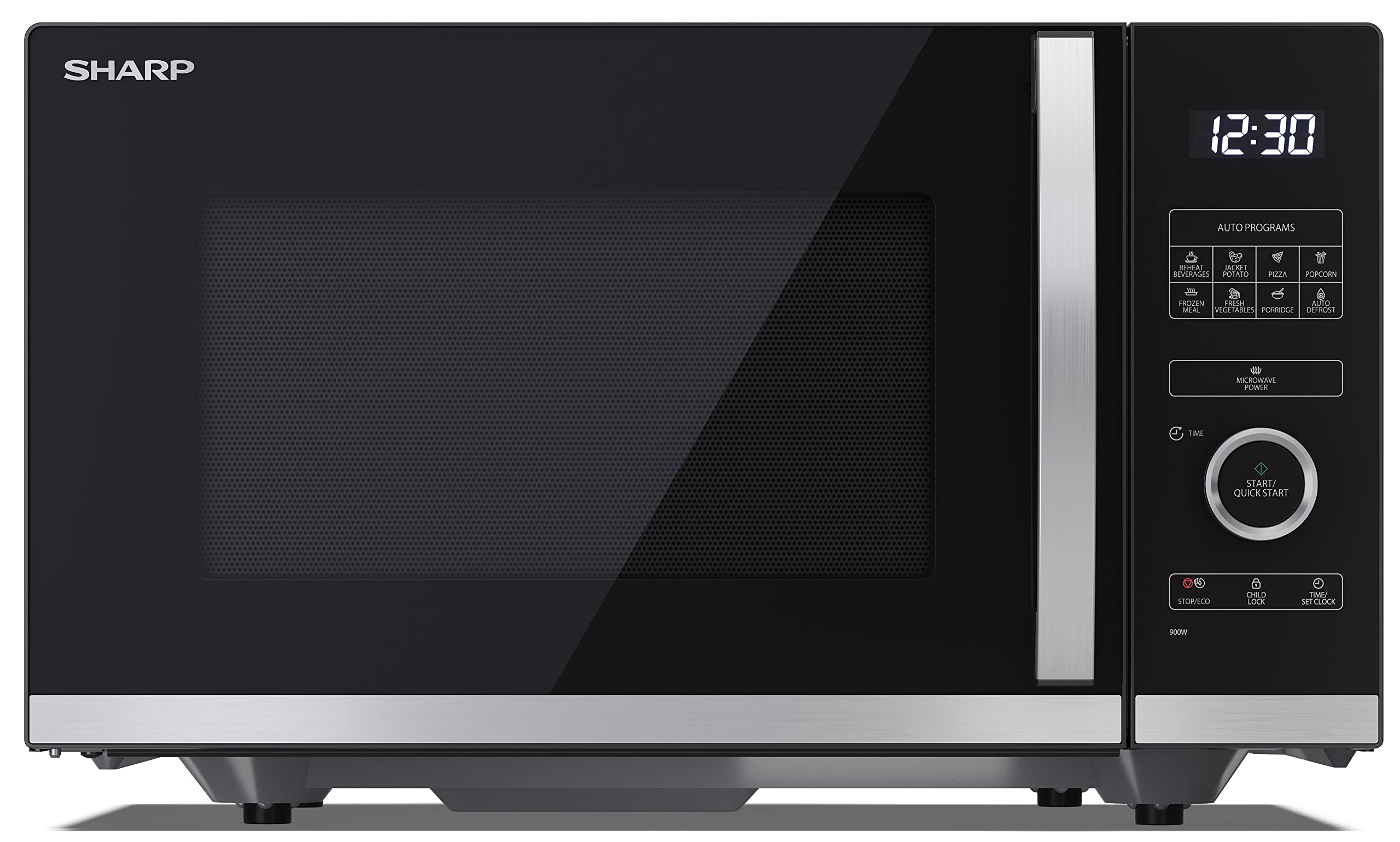 Sharp QS254AEB Mikrowelle 900W, 10 Leistungsstufen 