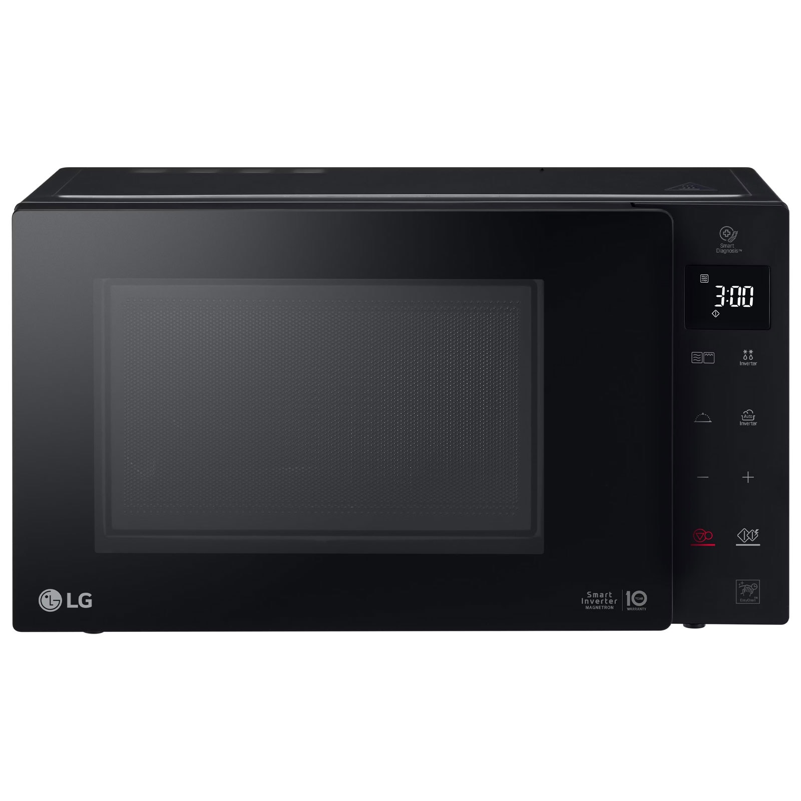 LG MH6535GIB Mikrowelle (25 Liter, 1.150 Watt Mikrowelle, 900 Watt Quarzgrill, Automatikprogramm, Glasdrehteller 29,2 cm, Touch Bedienfeld, LED-Anzeige, Smart Inverter Magnetron&reg;, Infrared Heating&reg; mit Carbon-Heizelement, antibakterielle EasyClean-Innenbe 