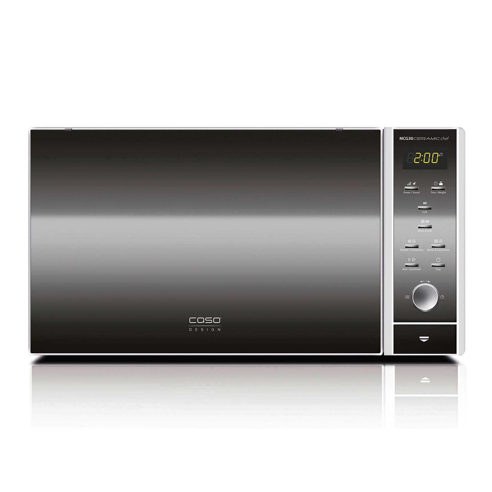 Caso MCG 30 Ceramic Chef Mikrowelle mit Hei&szlig;luft und Grill 