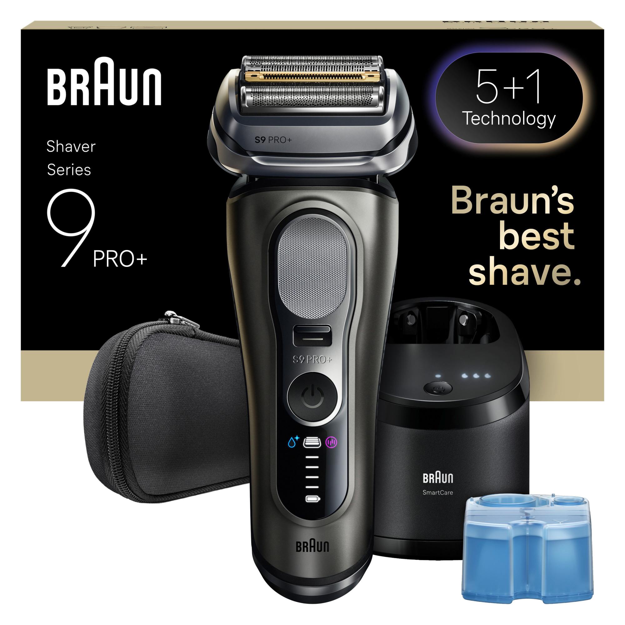 BRAUN Series 9 PRO+ Elektrorasierer, Pro-SensoAdapt, SmartCare Center, 9655cc Herrenrasierer (Ultrad&uuml;nne Pr&auml;zisionsklingen, 5+1 Scherkopf-Technologie, Direct&Cut Klinge, ProTrimmer, OptiFoil, SkinGuard, titanbeschichtete ProLift-Klinge, Pro-SensoAdapt Tech 