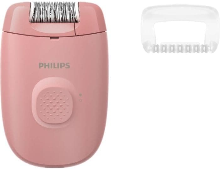 Philips BRE227/00 Series 2000 Epilierer (Netzbetrieb, f&uuml;r Beine und K&ouml;rper, effizientes Epiliersystem, 1 Geschwindigkeitseinstellung, abwaschbarer Epilierkopf, Anti-Rutsch-Griff, inkl. Massageaufsatz und Reinigungsb&uuml;rste) 