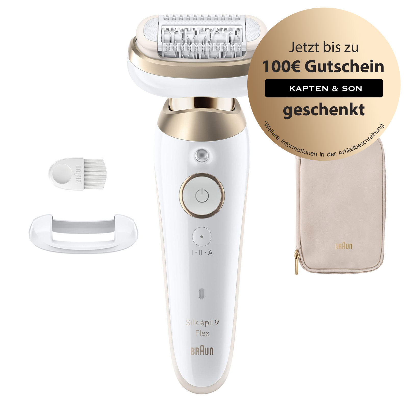 BRAUN Silk&middot;&eacute;pil 9 Flex, Wet & Dry, Langanhaltend glatte Haut, 9-011 3D Epilierer (Braun Epilierer mit vollst&auml;ndig flexiblem Kopf, 40 MicroGrip-Pinzetten, inkl. Tasche, Hautkontaktaufsatz, Reinigungsb&uuml;rste, Ladekabel) 