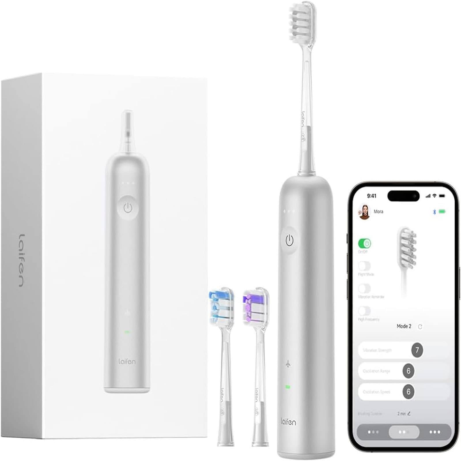 Laifen Wave Alu Elektrische Zahnb&uuml;rste Silber 