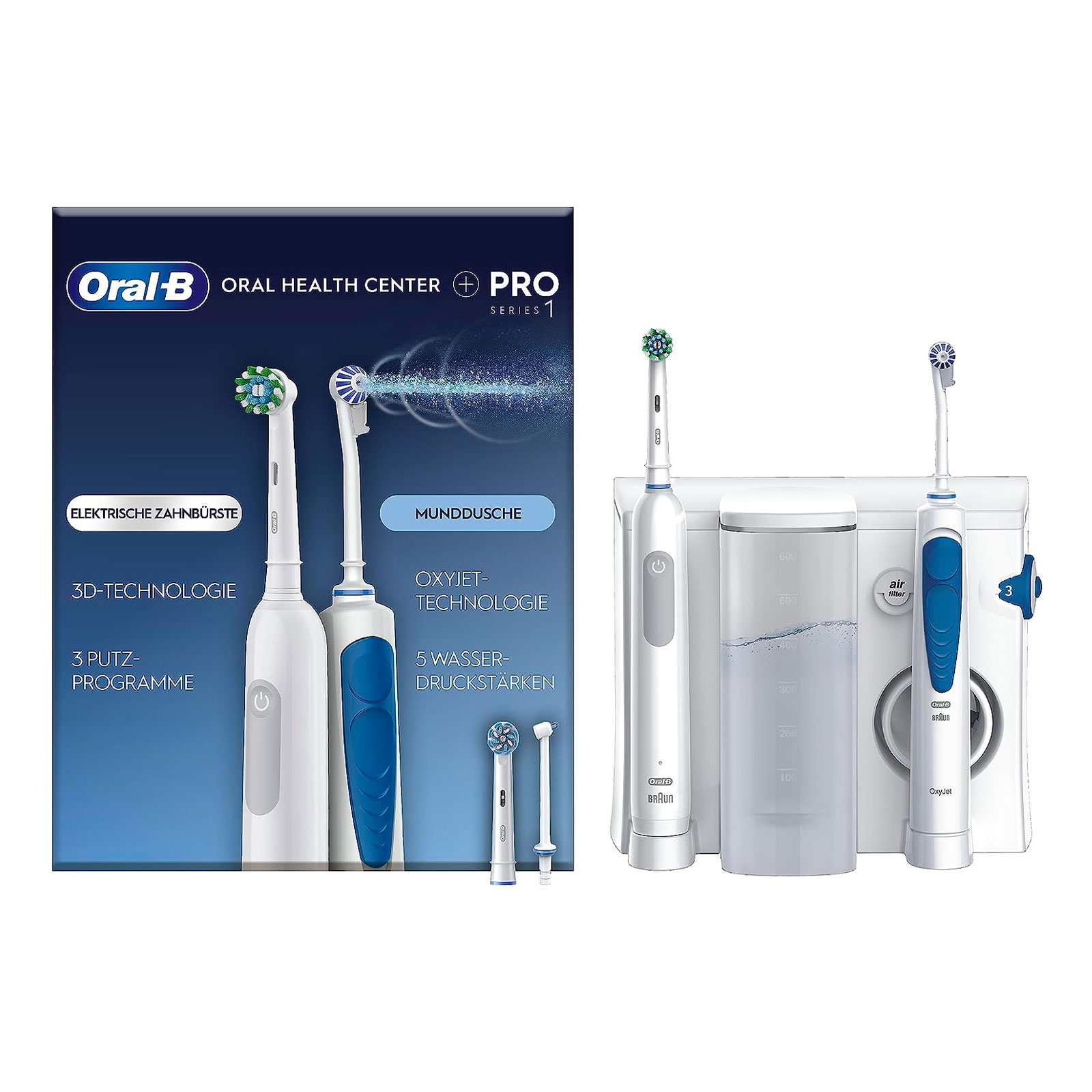 Oral-B Zahnpflegesystem Oral Health Center Oxyjet + PRO Series 1 