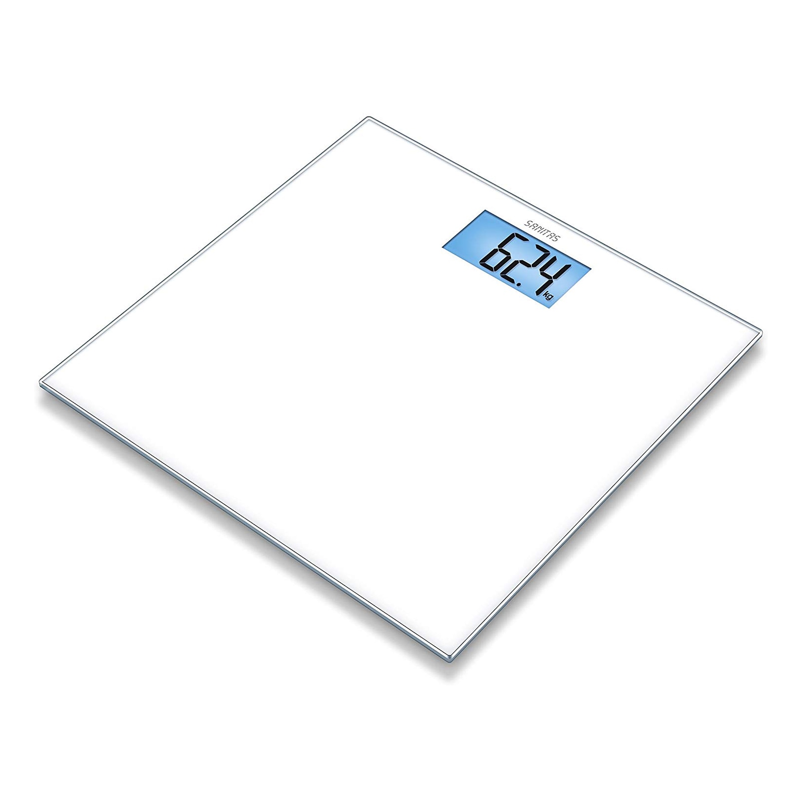 Sanitas SGS 03  Glaswaage LCD-Beleuchtung  150 kg Tragkraft Ein- und Abschaltau 