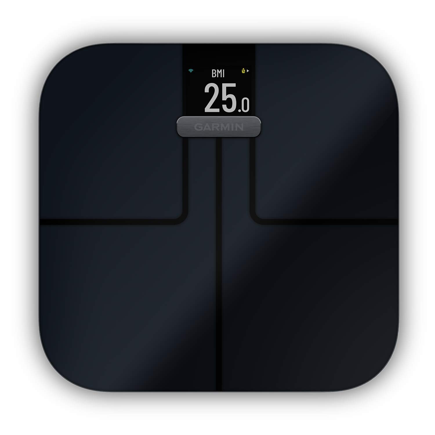 Garmin Index S2 Smart Schwarz Diagnosewaage (K&ouml;rperfett-Diagnose, Analyse, Muskel-Masse, K&ouml;rperwasser, Knochen-Masse, smart, WLAN, App, digital, LCD) 
