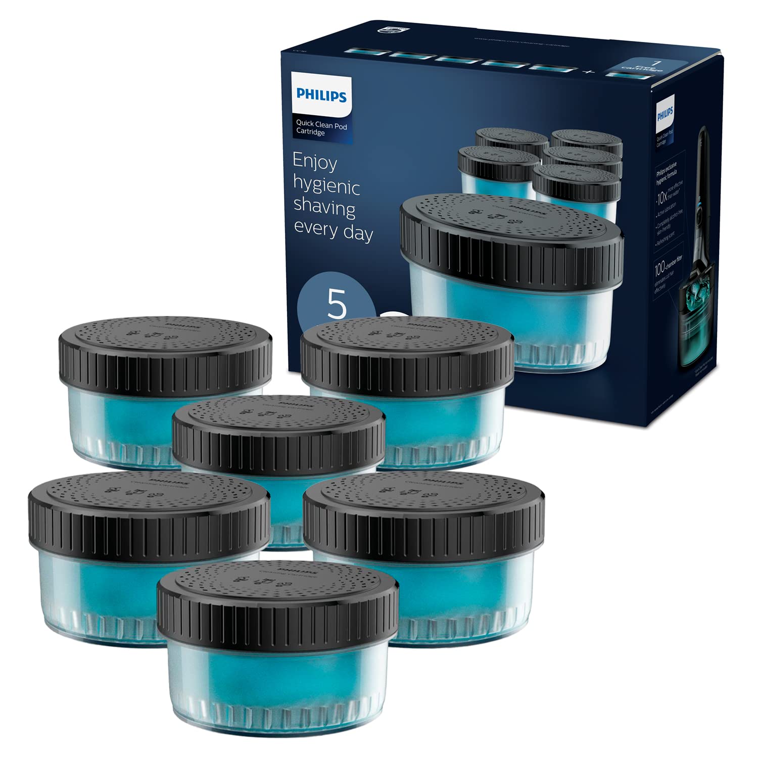 Philips CC16/50 f&uuml;r Quick Clean Pod 5+1er-Pack Reinigungskartusche (die Kartusche ist mit der Reinigungsstation kompatibel) 