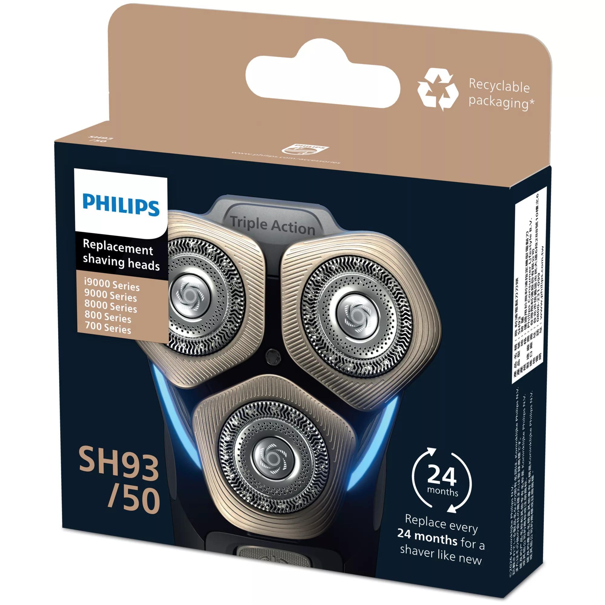 Philips SH93/50 Ersatzscherkopf (passend f&uuml;r Philips Rasierer der Series i9000, 9000, 8000 und 700) 