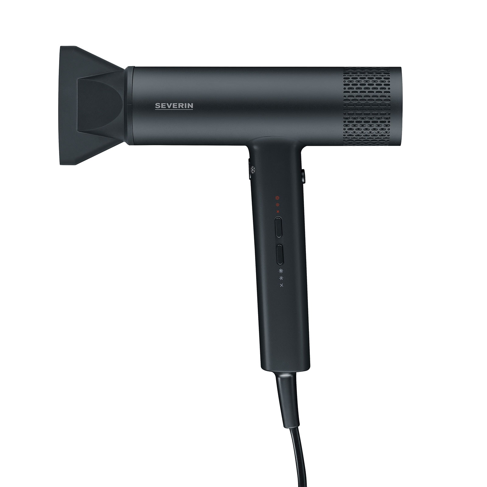 SEVERIN HT 0170 S-Style "Speed Pro" Haartrockner (3 Temperatur- und Leistungsstufen, Cool-Shot-Funktion, Ionic-Technologie, Diffusor, Konzentrator, 2.000 Watt, Schwarz) 