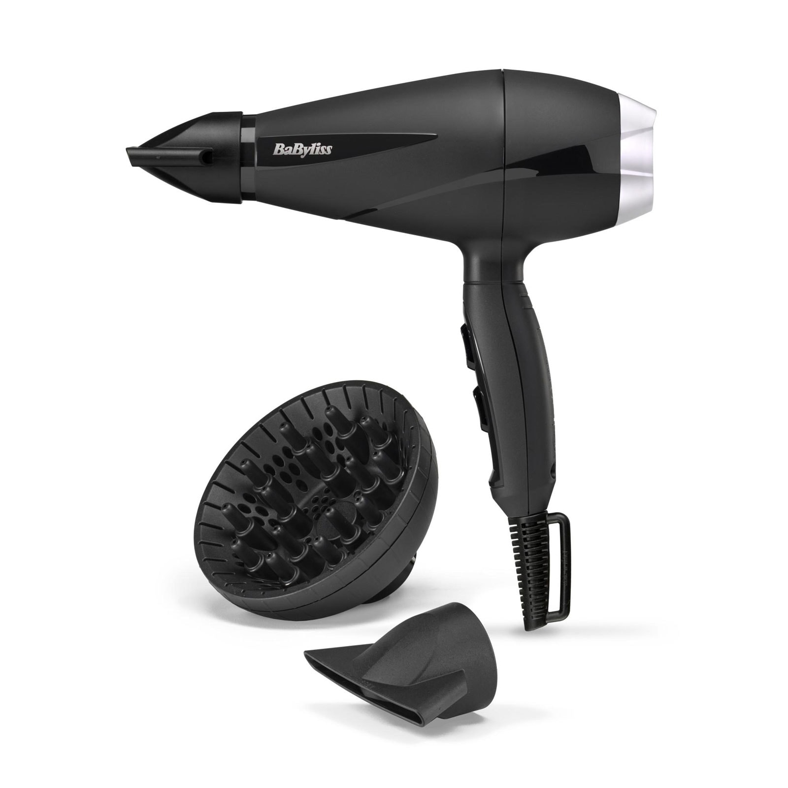 BABYLISS Haartrockner 6710DE Turbo Pro 2100 (2.100 Watt, AC-Motor, 2 Temperatur-/ 2 Geschwindigkeitsstufen, feststellbare Kaltlufttaste, Ionen-Technologie, 2 Zentrierd&uuml;sen, Diffusor, 2,8 m Kabel, Made in Italy) 
