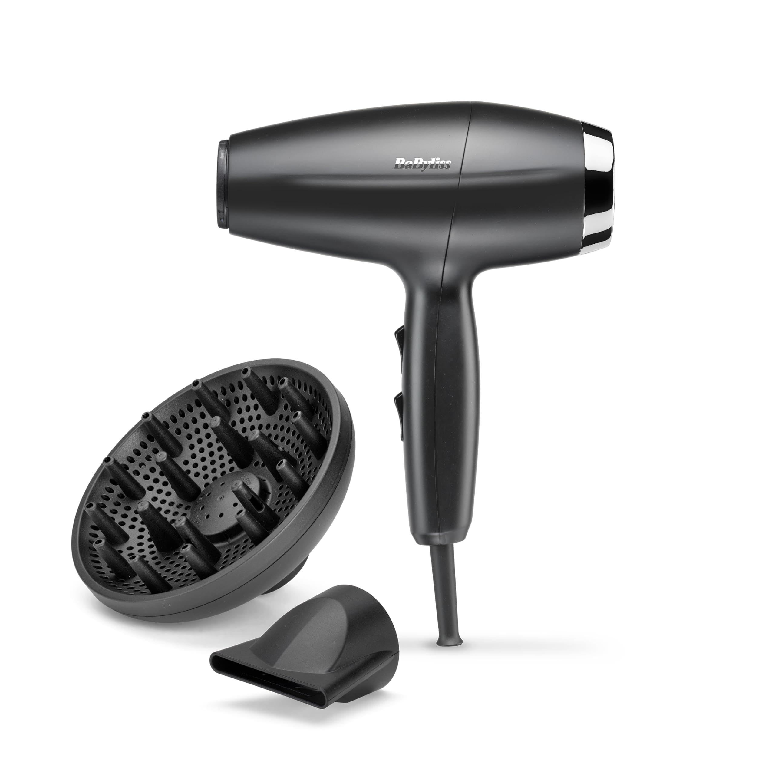 BaByliss 6150DE Digital Power Dry Haartrockner (2000 Watt, Digitalmotor, 3 Temperaturstufen, 2 Geschwindigkeitsstufen, Ionen-Funktion, Zentrierd&uuml;se, Diffusor) 